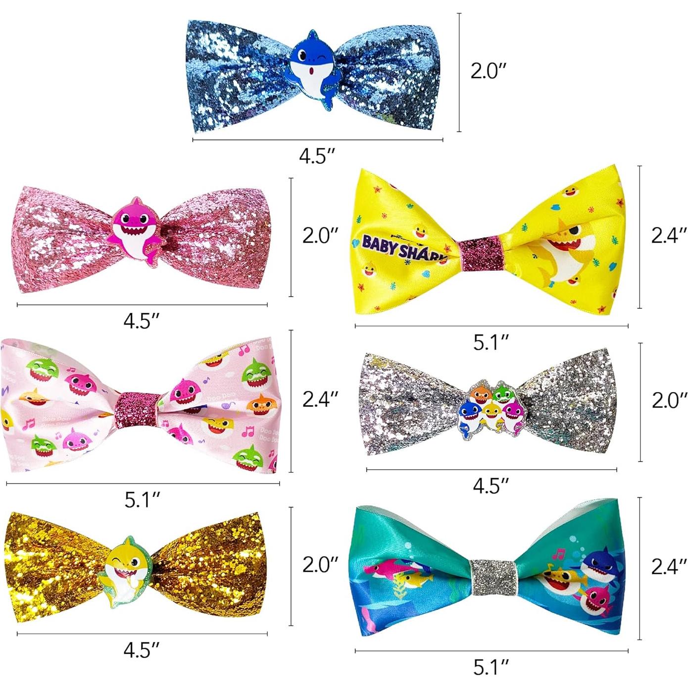 Lazos para el cabello Luv Her Baby Shark - Set 7 piezas