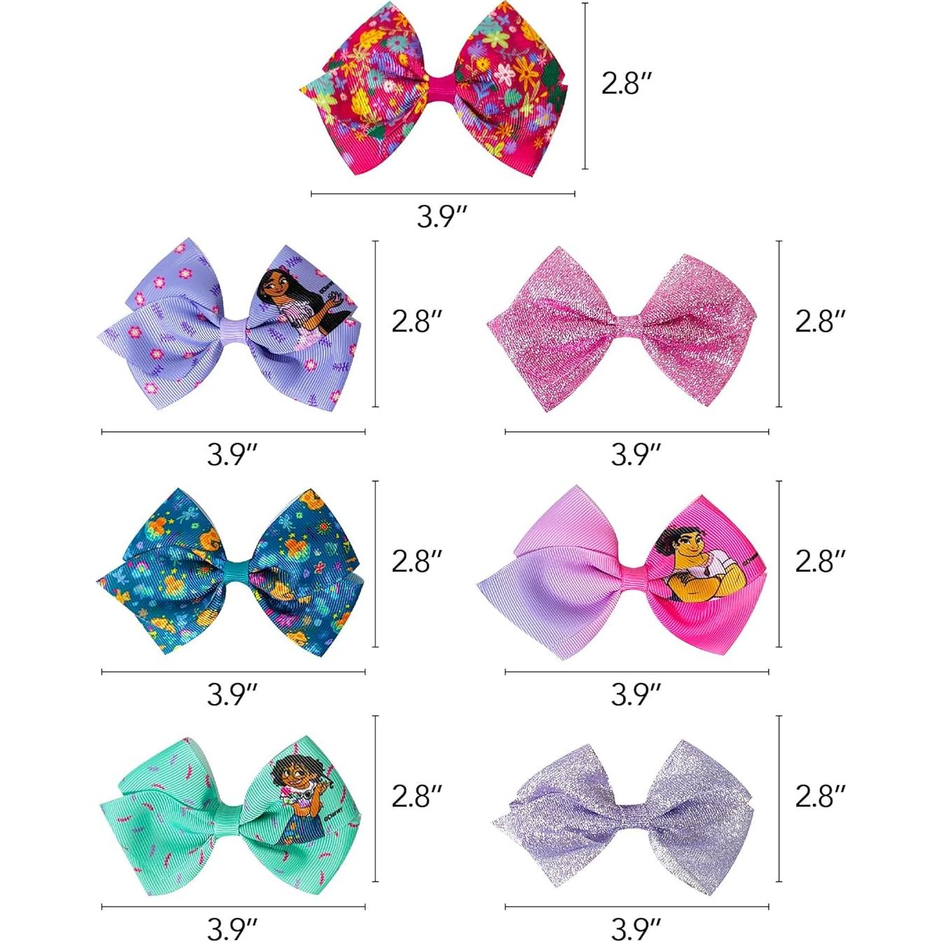 Paquete de Clips de Moño Disney Encanto - 7 Piezas 10 cm