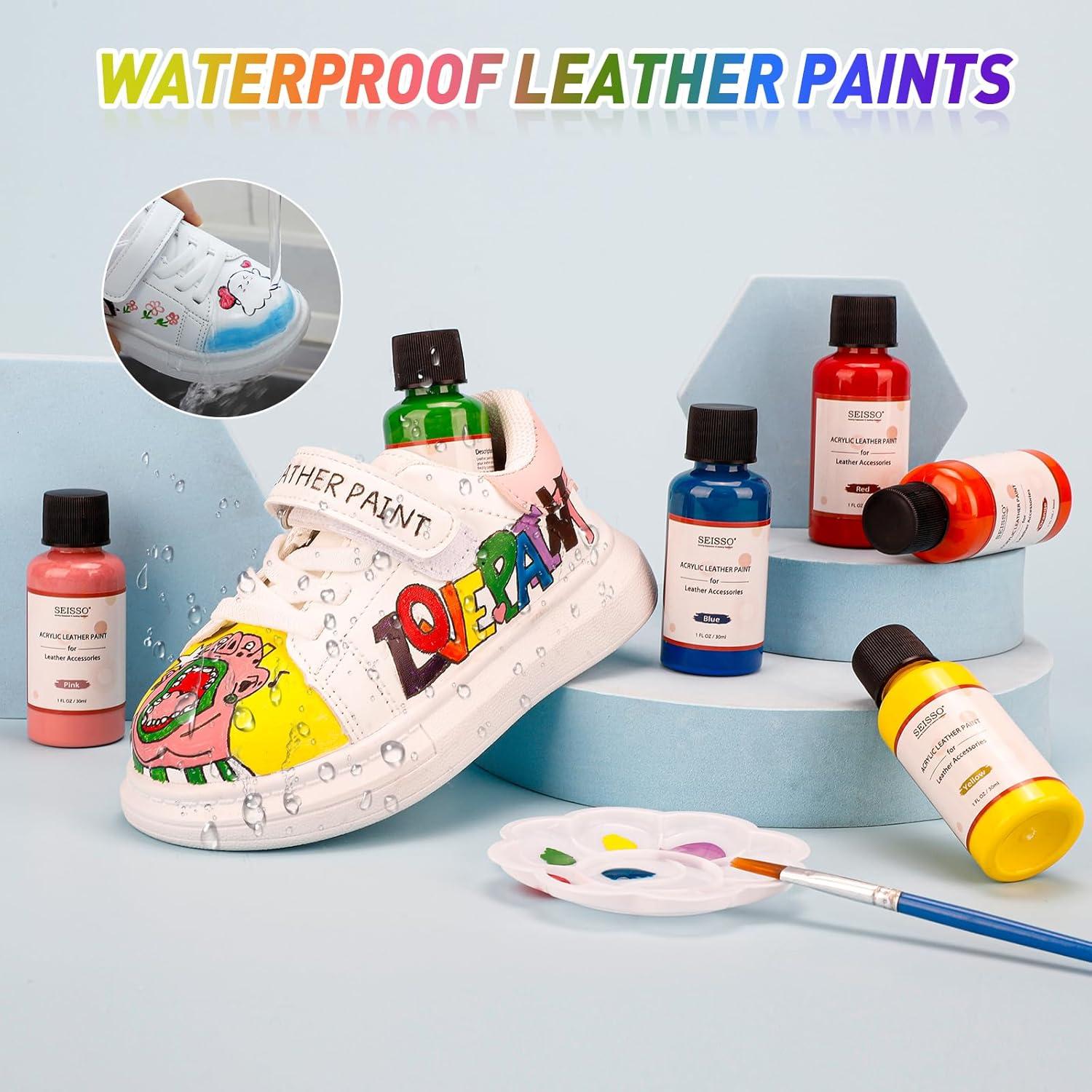 Kit de Pintura Acrílica para Cuero SEISSO 12 Colores 30ml