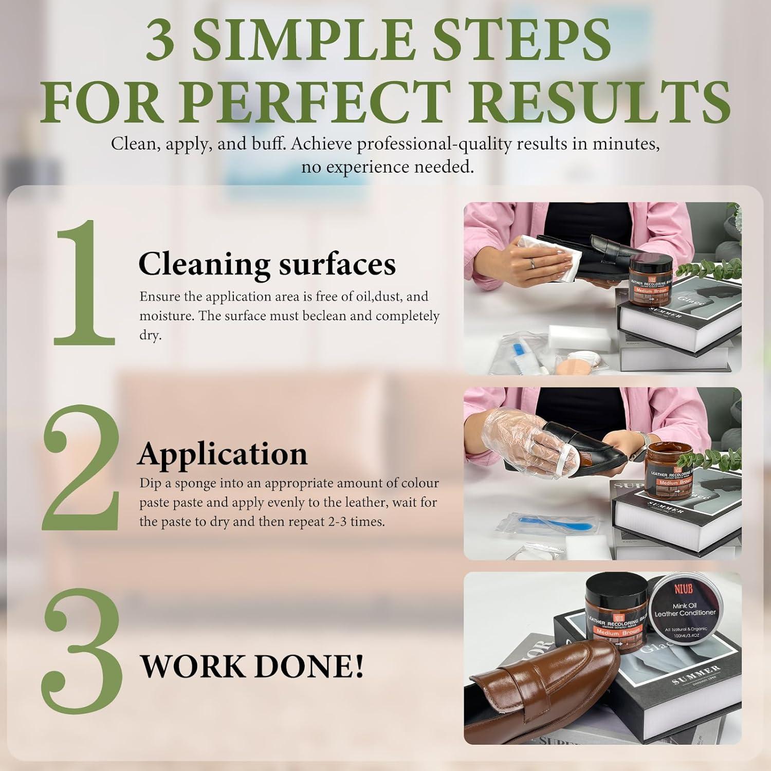 Bálsamo de Recoloración de Cuero NIUB 288g TAN - Restaurador