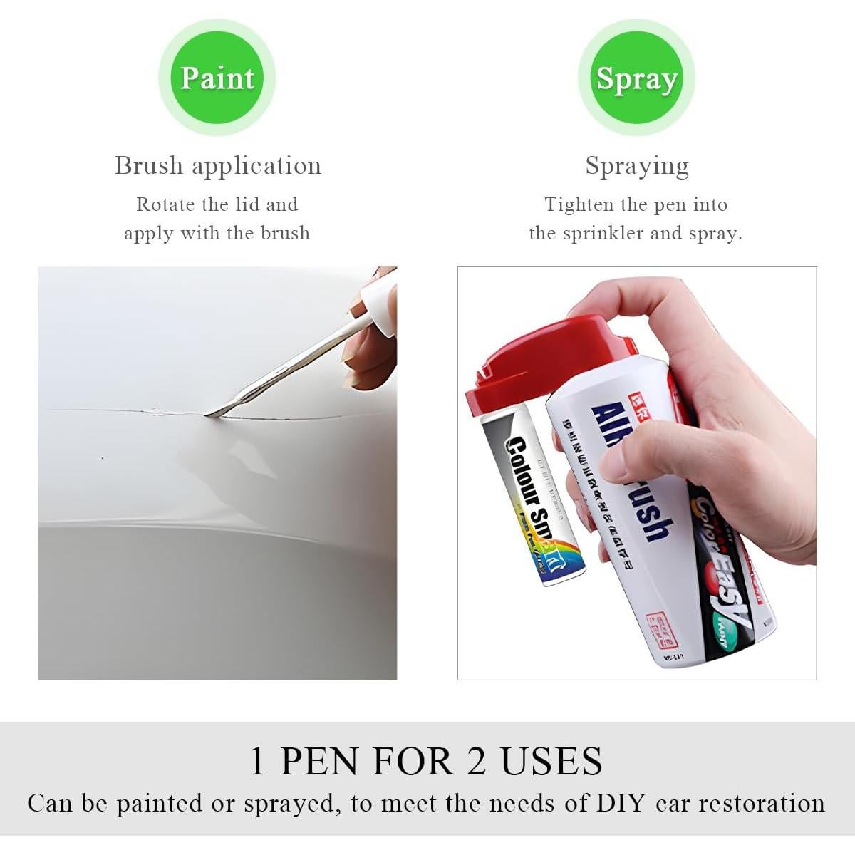 Lápiz de pintura para retoques de automóvil Povtii Negro 12ml