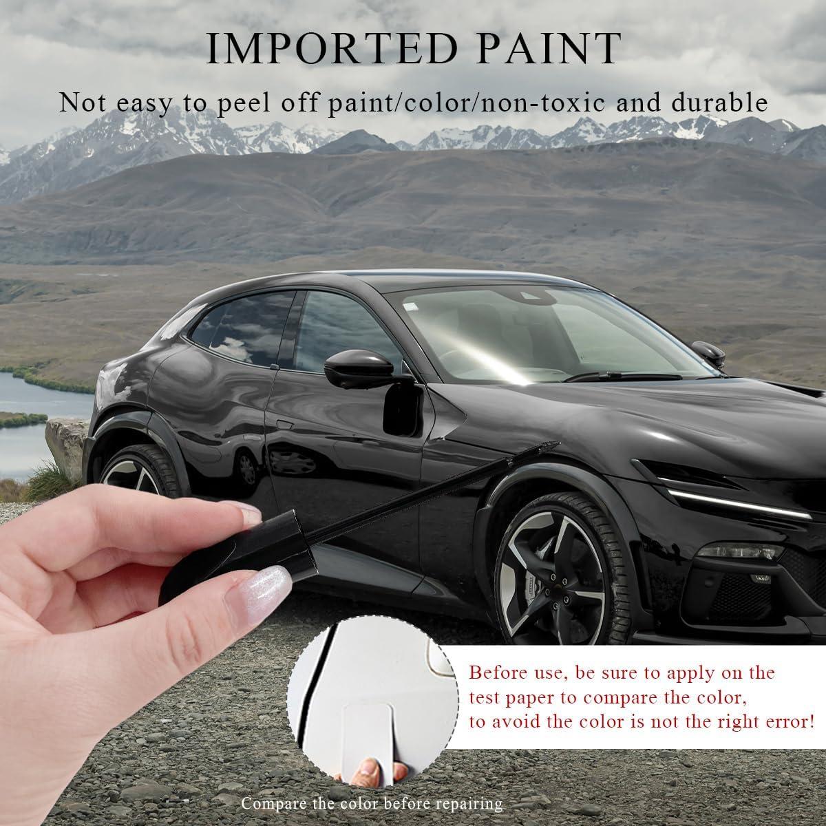 Lápiz de pintura para retoques de automóvil Povtii Negro 12ml