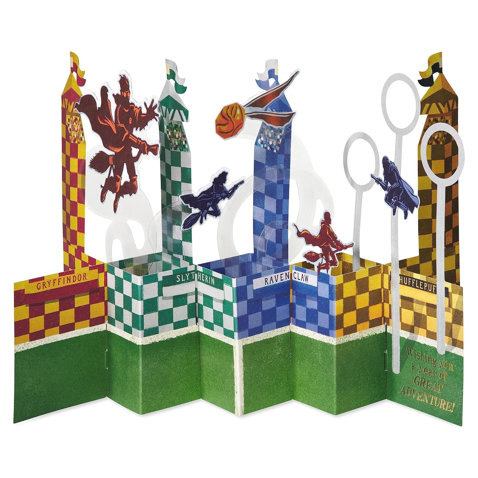 Tarjeta Pop Up Cumpleaños Harry Potter Quidditch 13.65x20.96cm