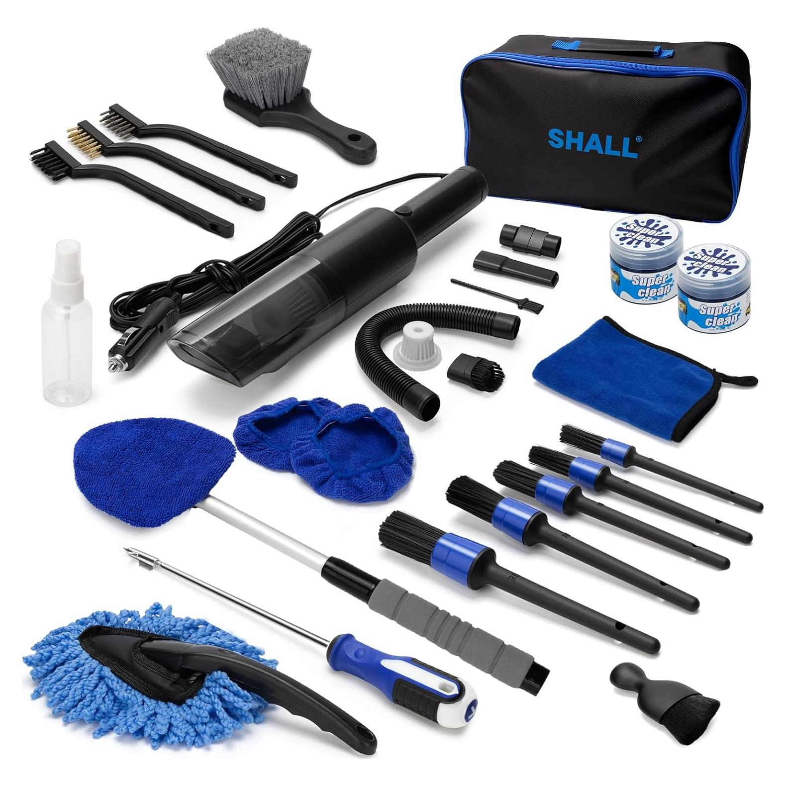 Kit de Detalle de Coche SHALL 19 Piezas con Aspiradora