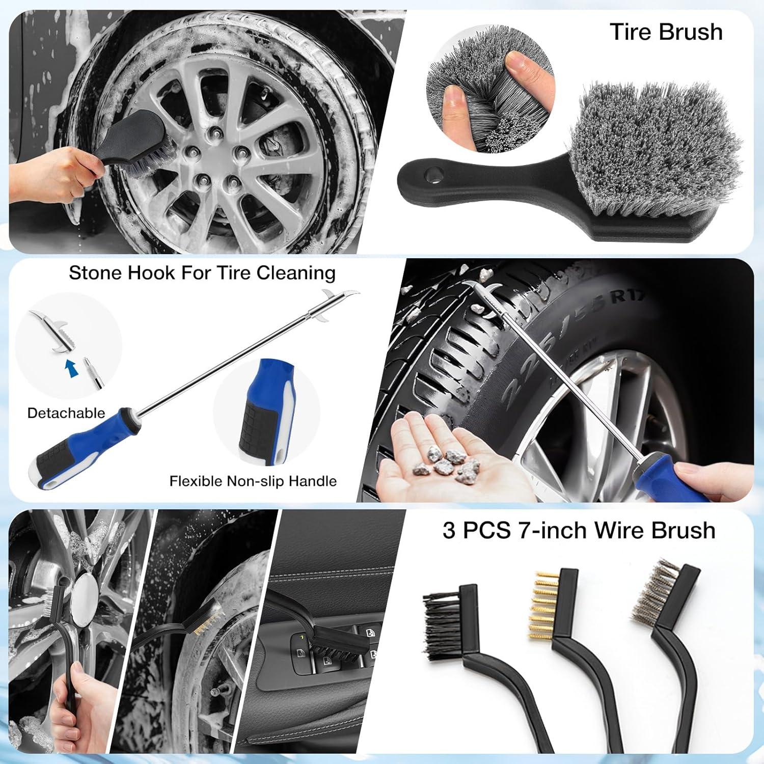 Kit de Detalle de Coche SHALL 19 Piezas con Aspiradora