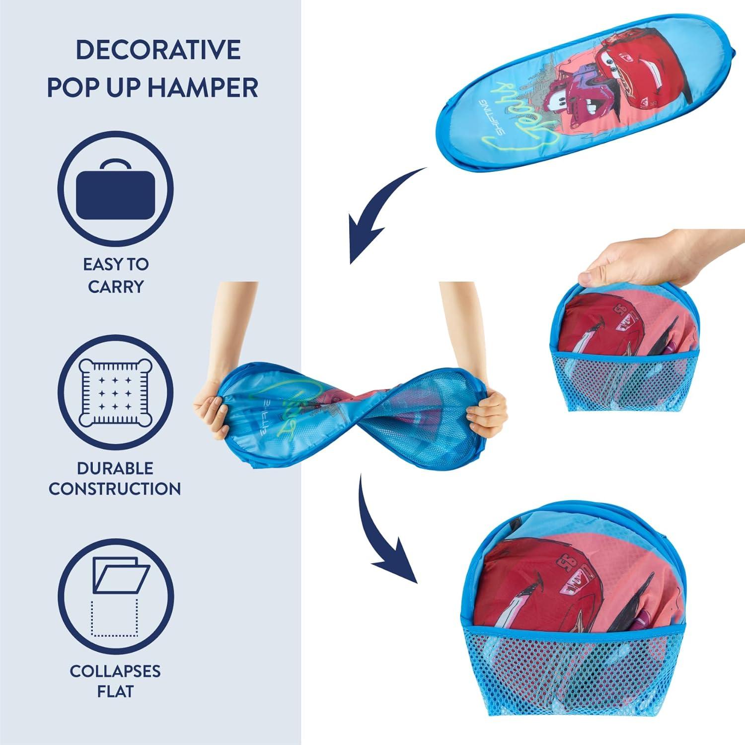 Cesta Plegable Idea Nuova Cars 55 x 34 x 34 cm para Ropa