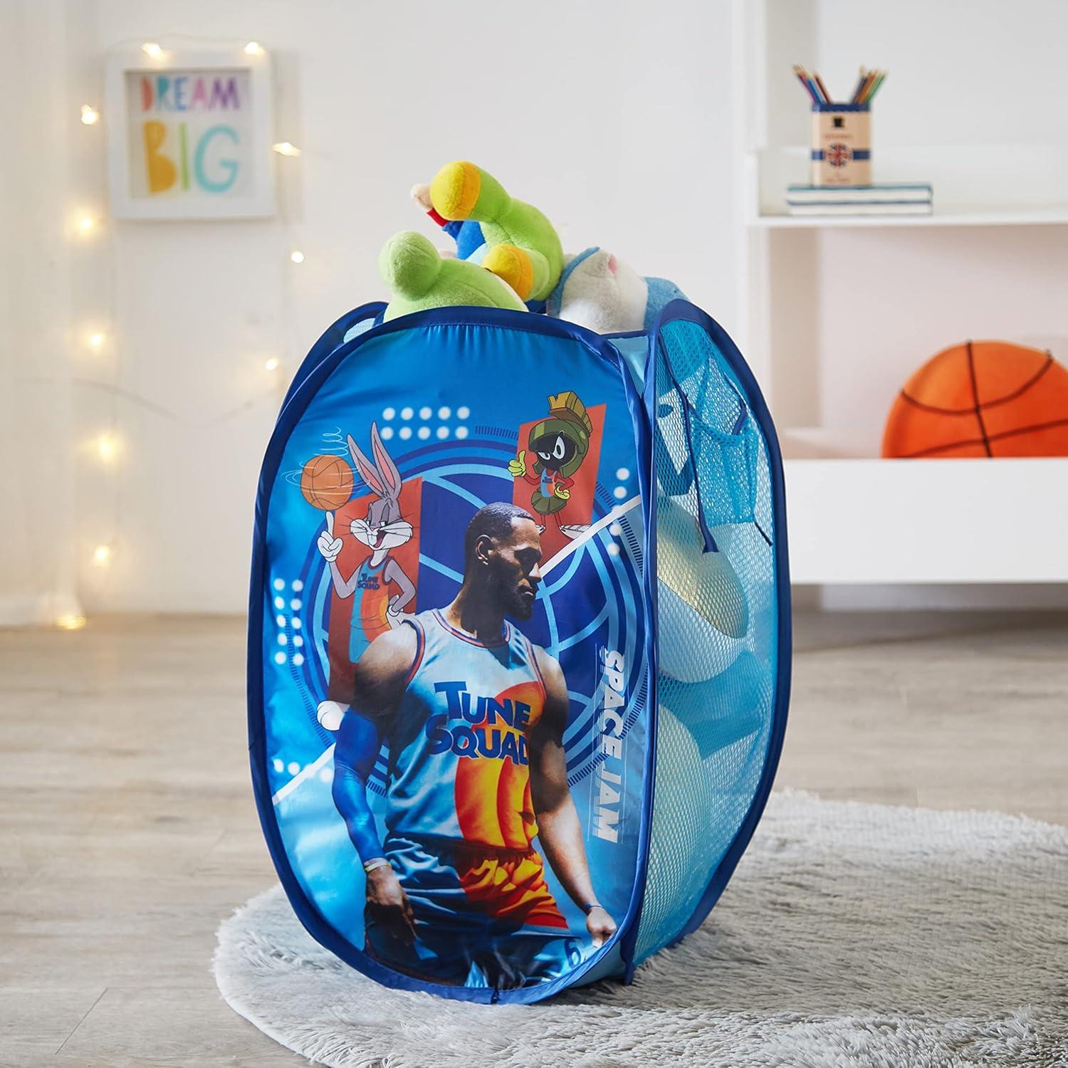 Cesta Plegable Space Jam Idea Nuova 80L para Ropa y Juguetes