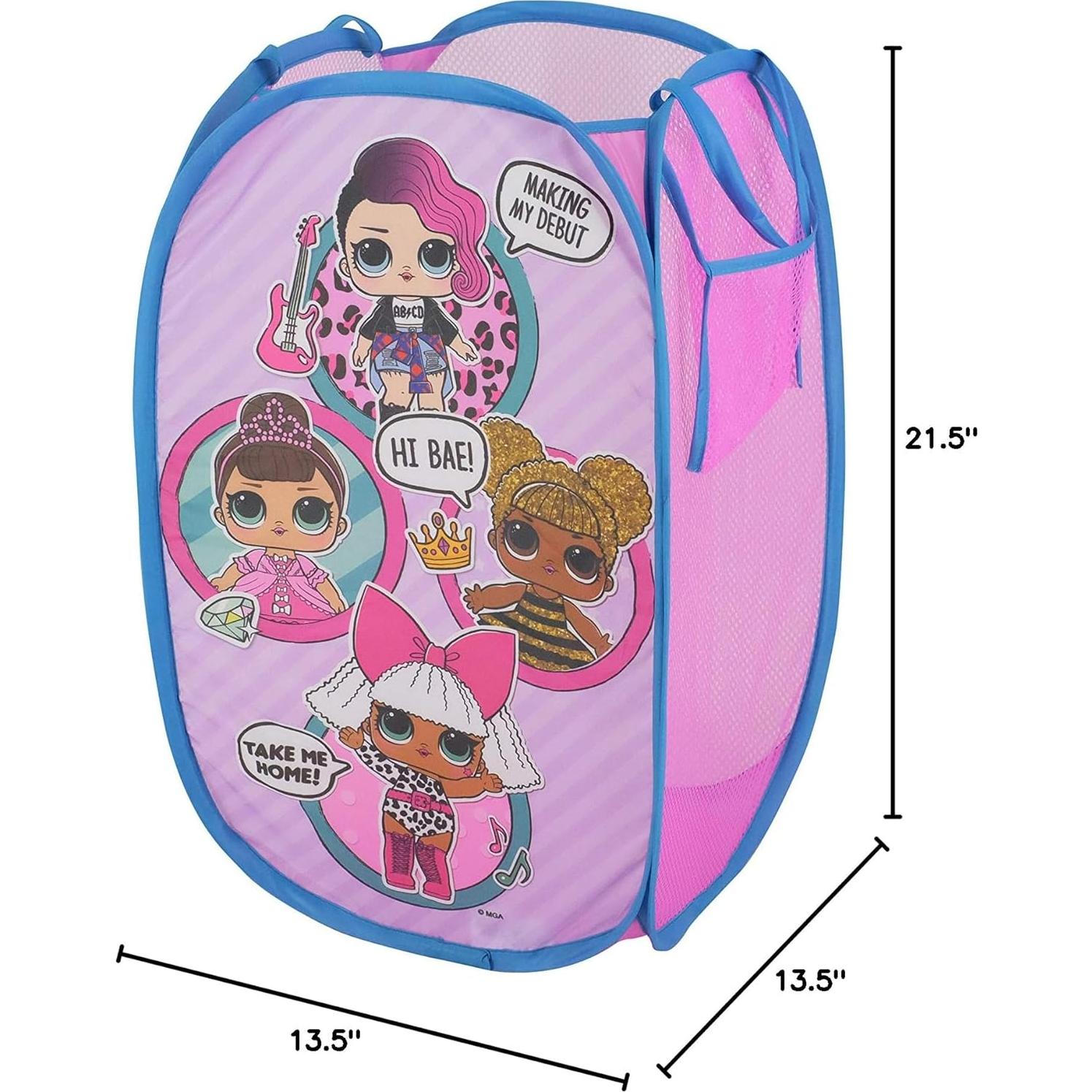 Cesta Plegable Idea Nuova LOL Surprise Rosa 55x34x34 cm