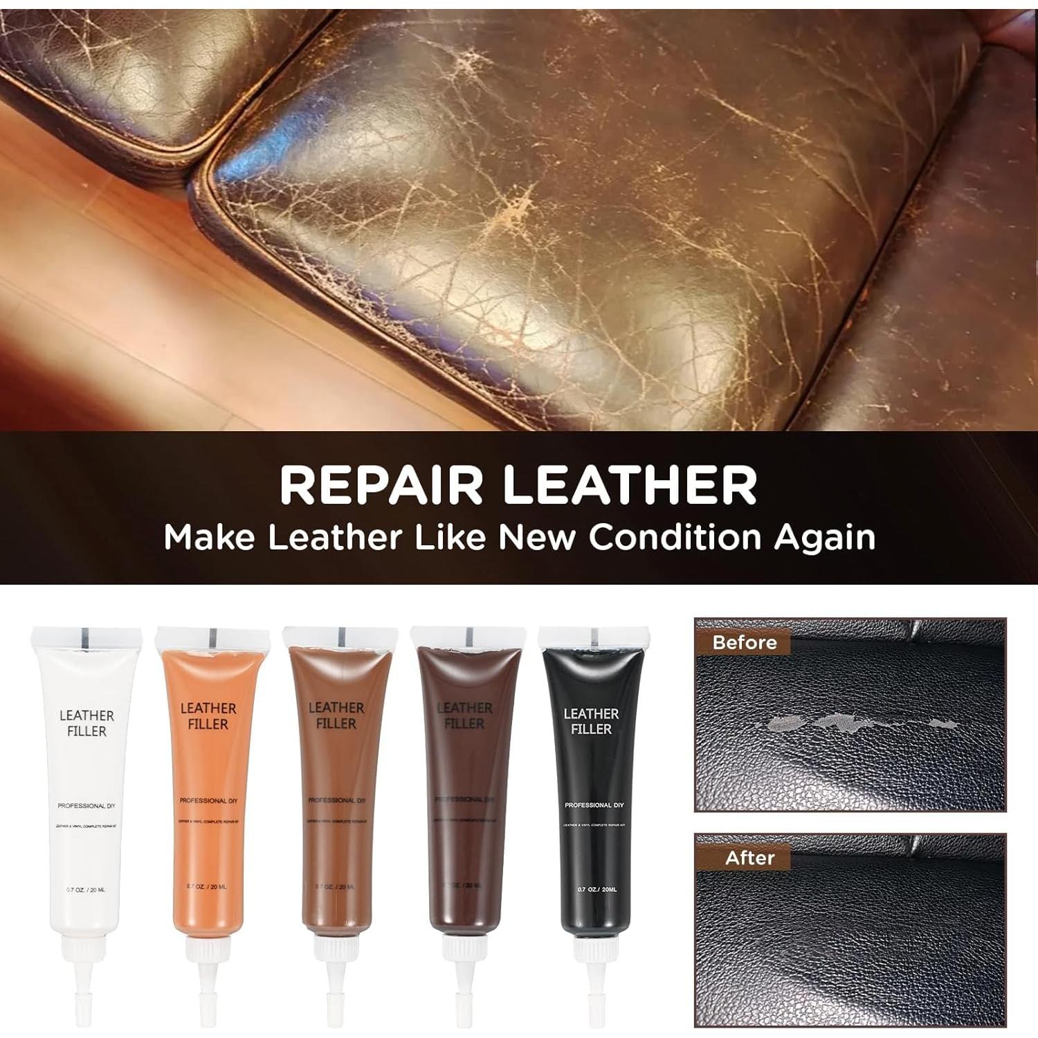 Kit de Reparación de Cuero y Vinilo Kenbry Negro 55g