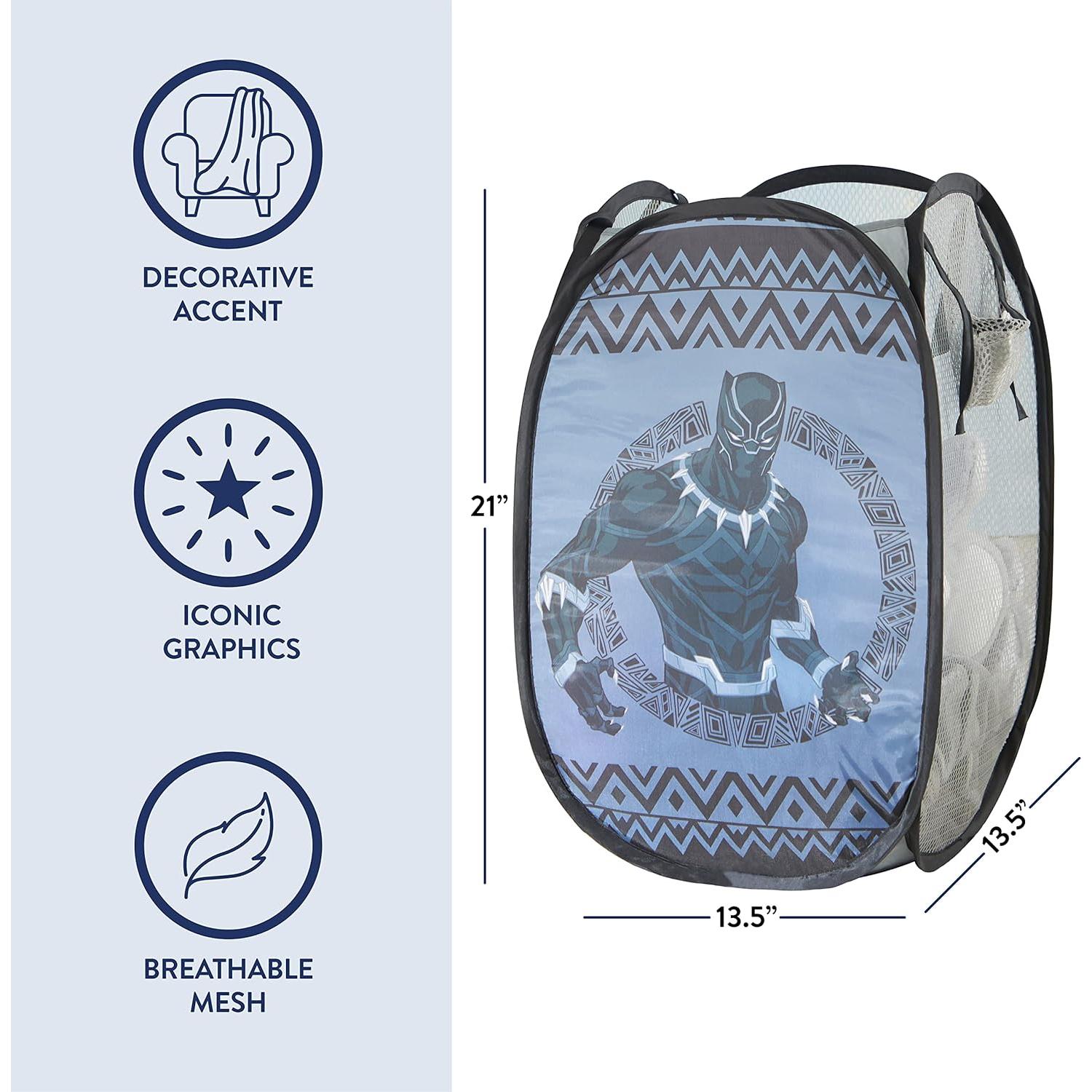 Cesto Plegable Idea Nuova Pantera Negra 21.5L con Asas