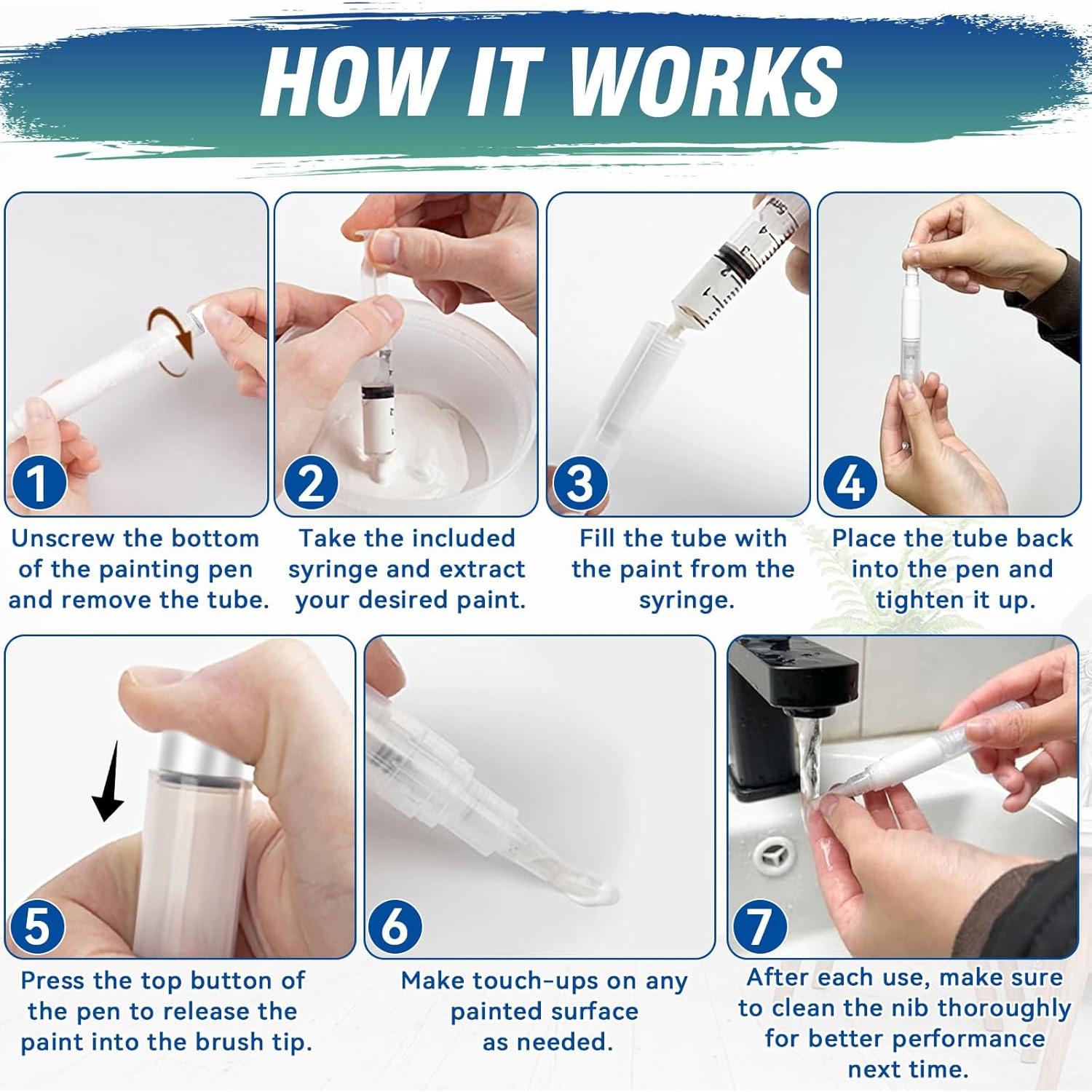 Pinceles de pintura retocables Balldanlu - Paquete de 3 unidades