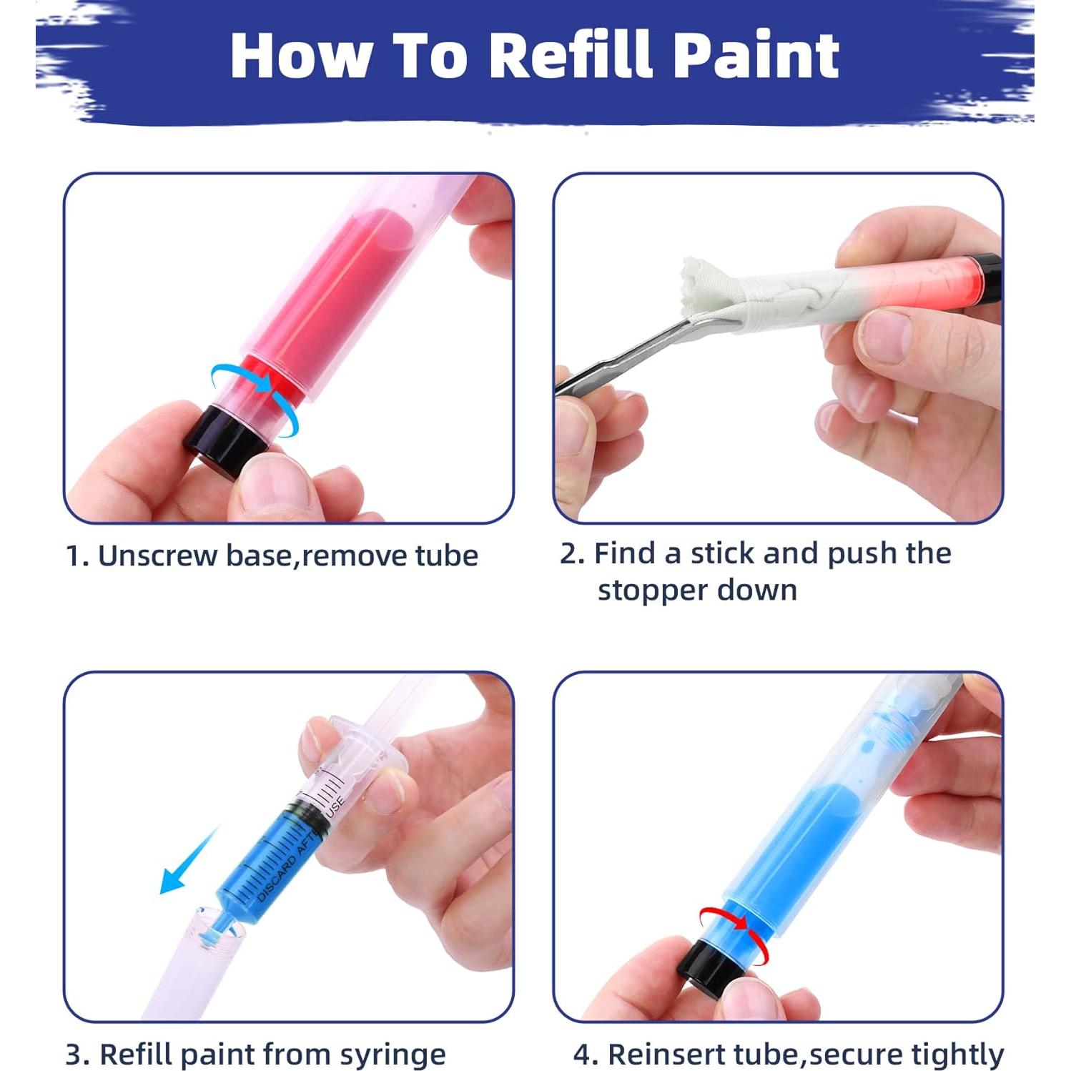 Bolígrafo de Pintura Retocable YULOFMVE 6 Piezas Recargables