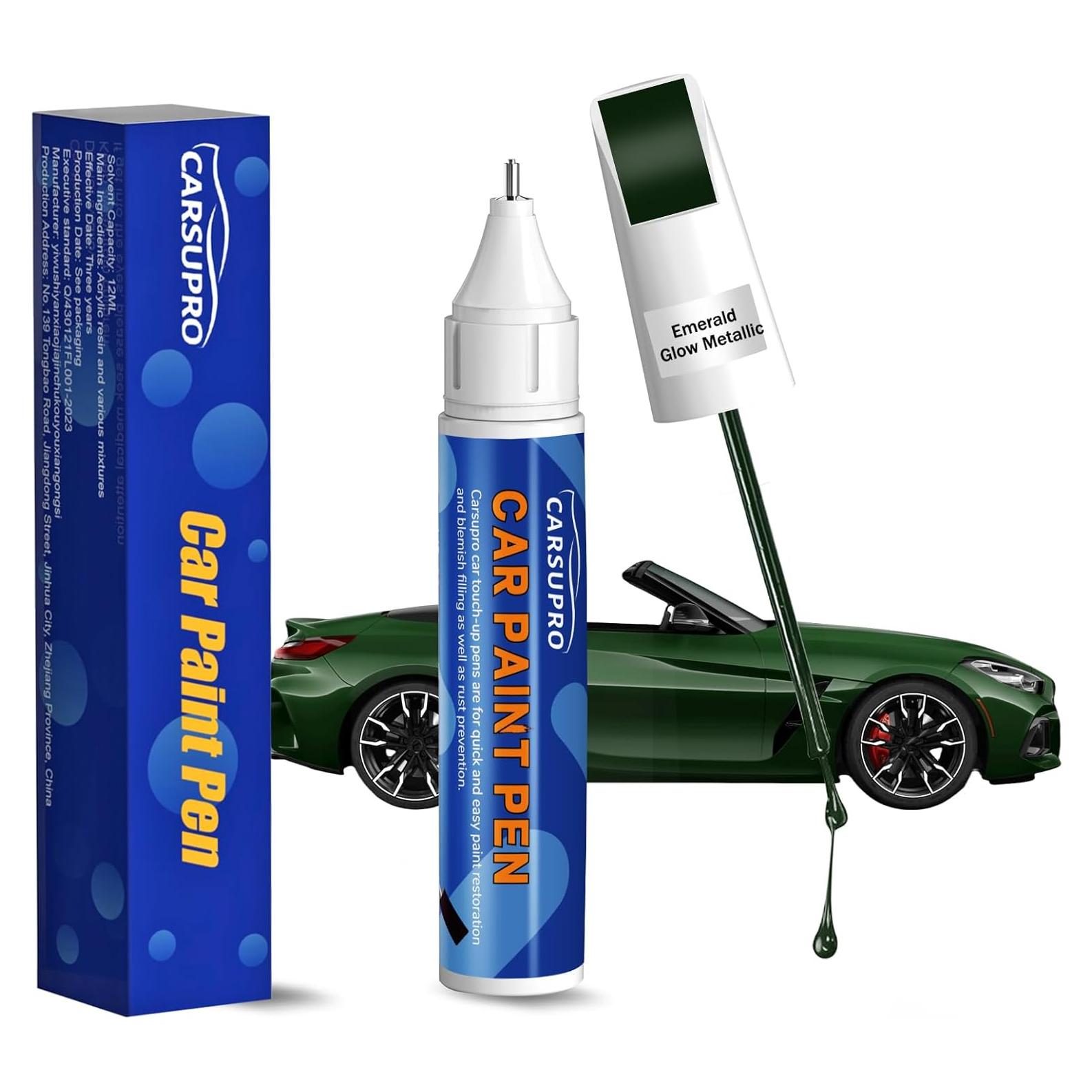 Pintura de Retoque Verde Carsupro 12ml Metalizado Brillo Esmeralda