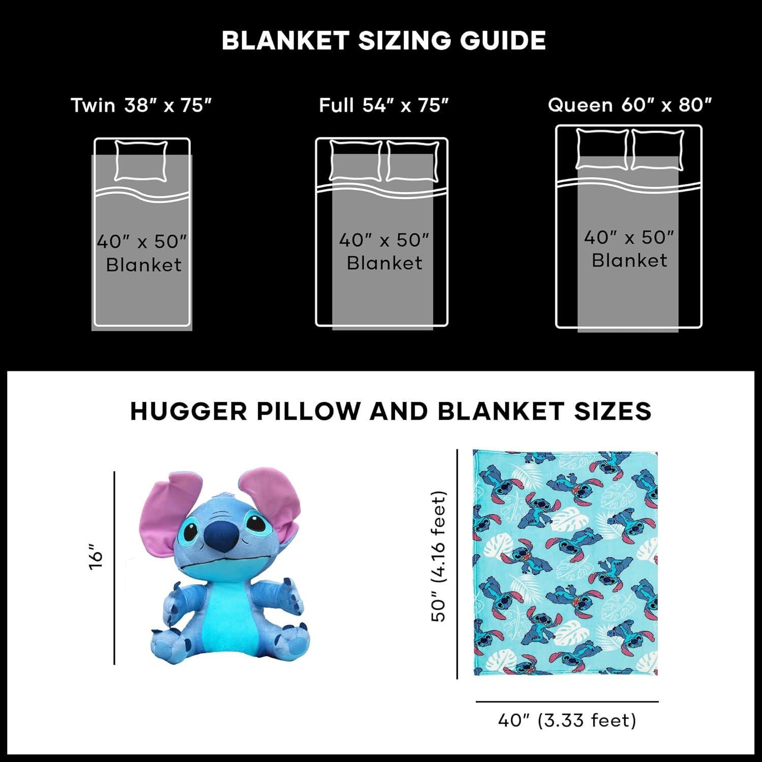 Conjunto Almohada Character Hugger y Manta Lilo & Stitch 101x127cm