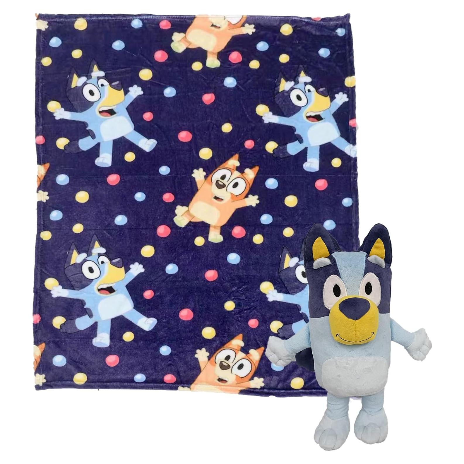 Juego de Almohada y Manta de Toque de Seda Northwest Bluey