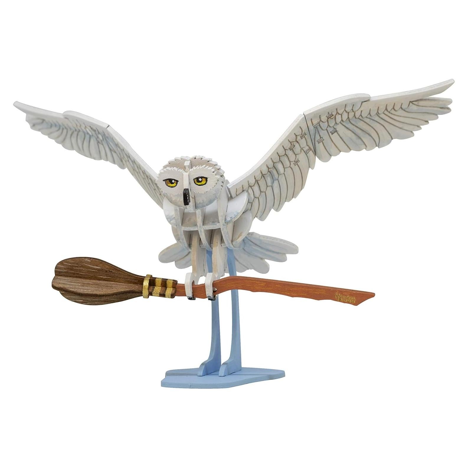 Harry Potter Hedwig Owl 3D Wood Puzzle & Model Figure Kit (24 Pcs) - Build & Paint Your Own 3-D Book & Movie Toy - Officially Licensed - No Glue Required - Gift for Kids, Teens & Adults