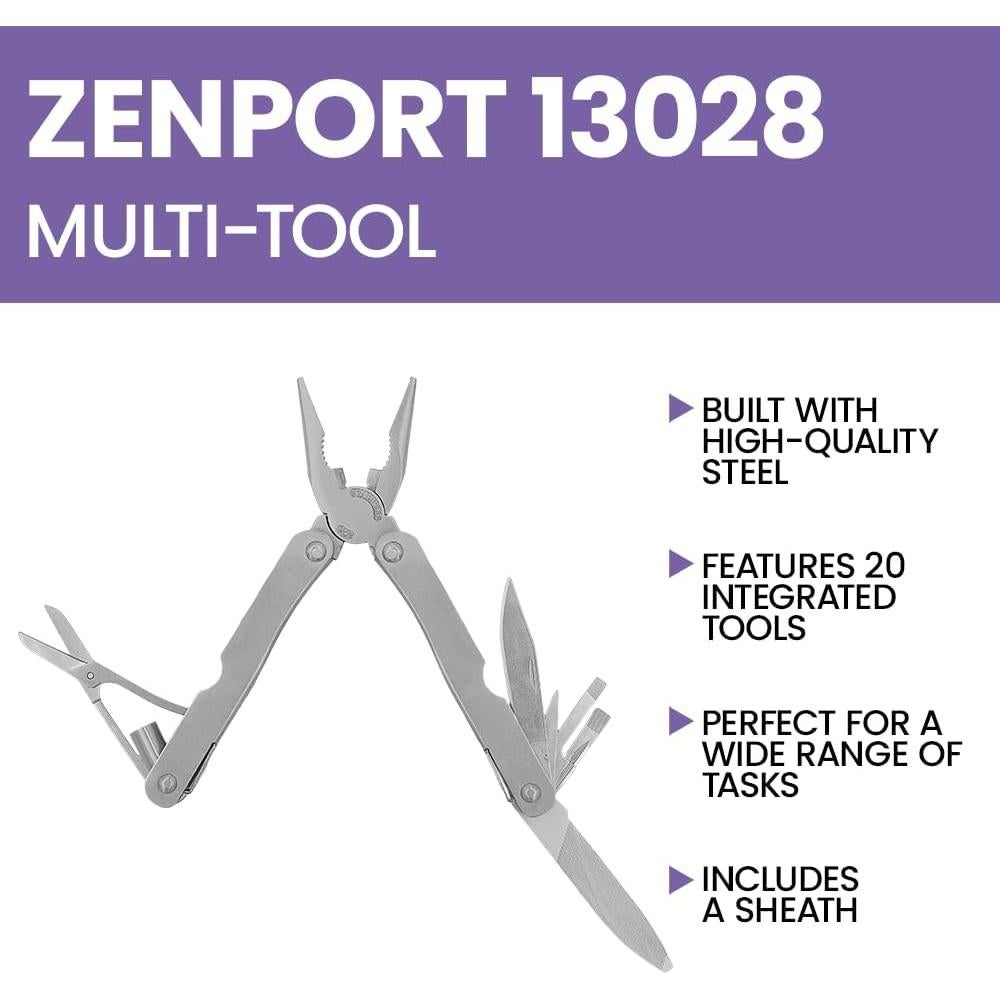 Herramienta Multiusos Zenport 13028 20 Funciones con Estuche