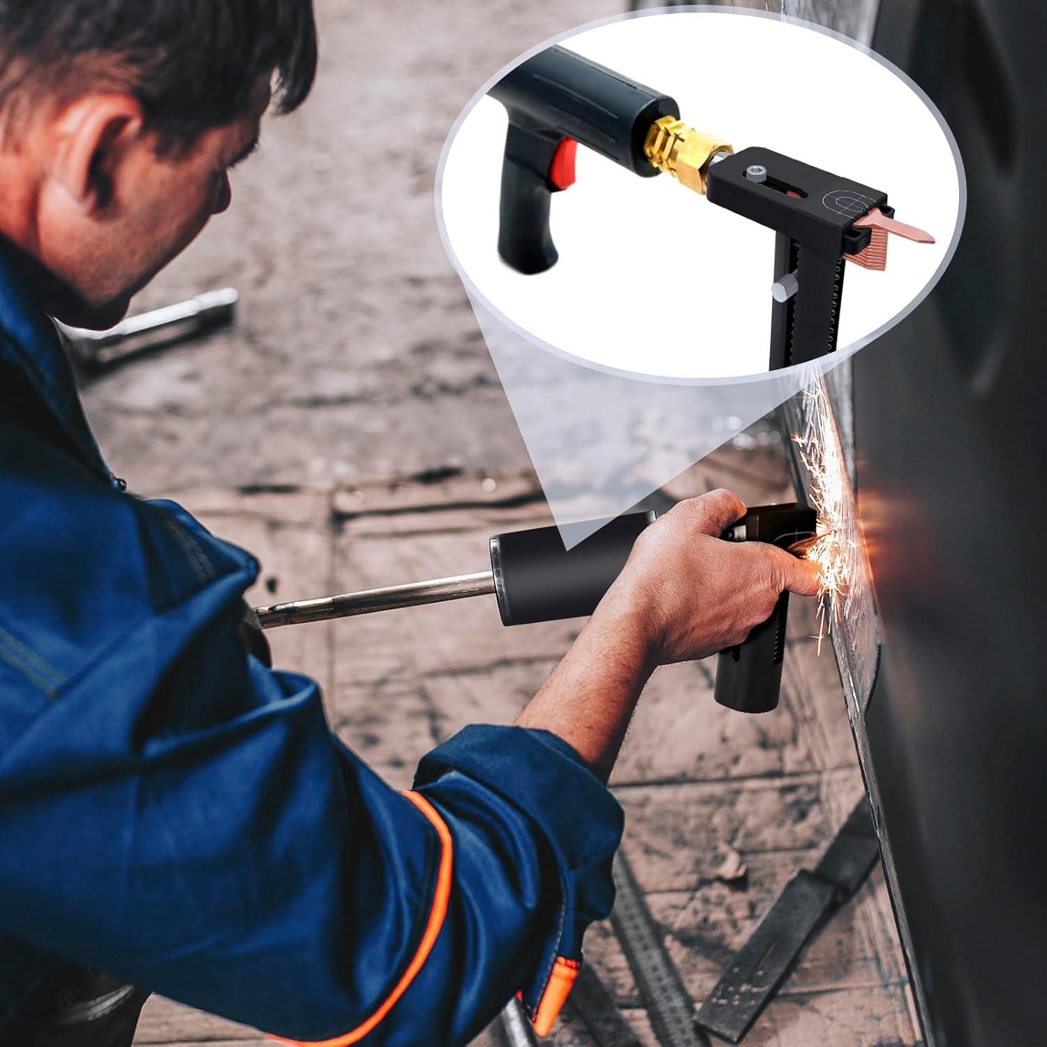 Kit de herramientas de reparación de carrocería QKVCX con pistola de soldadura