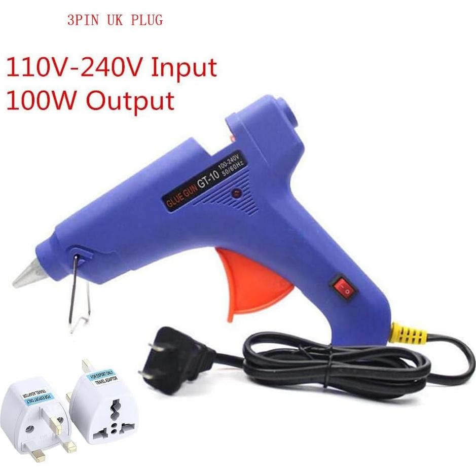 Pistola de Pegamento Caliente 100W Houshan con 12 Barritas