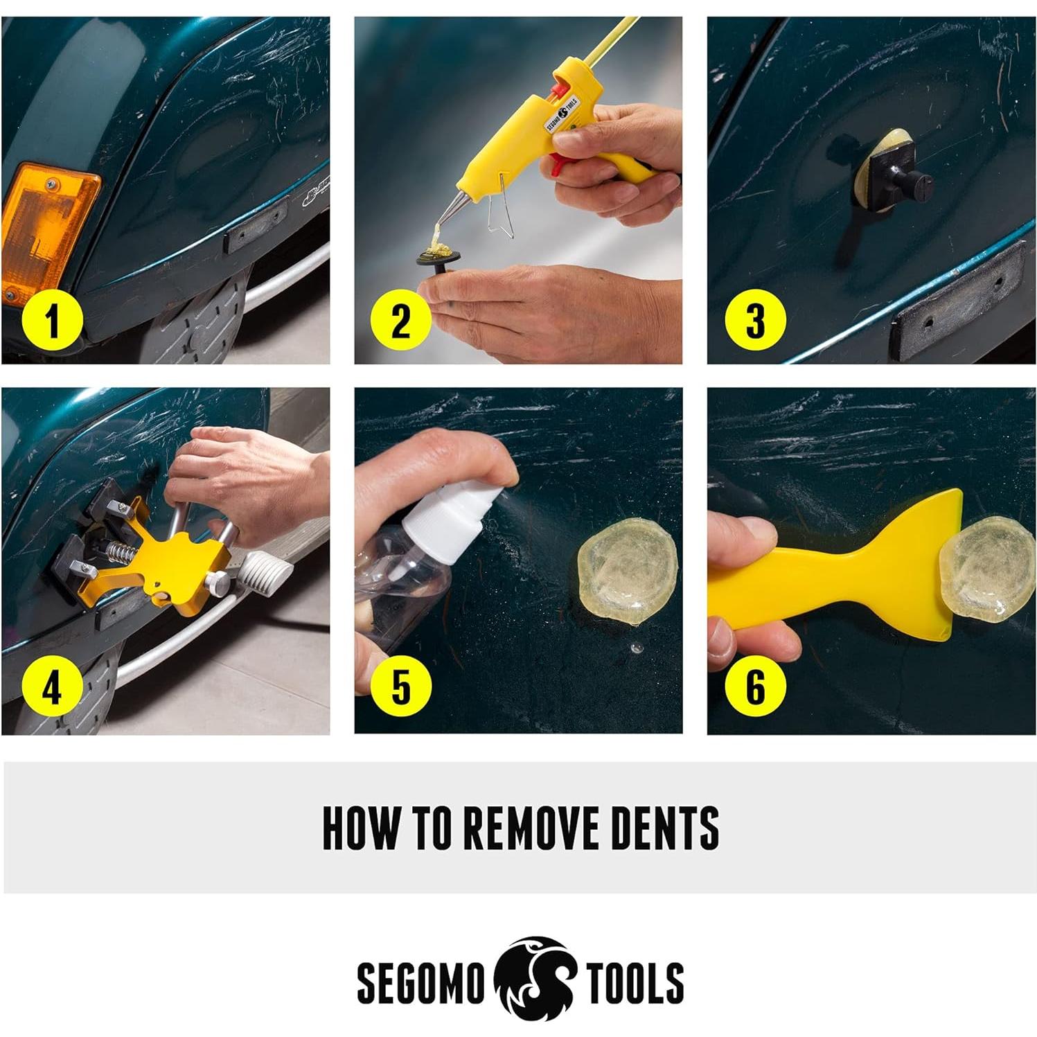 Kit de Reparación de Abolladuras 55 Piezas Segomo Tools