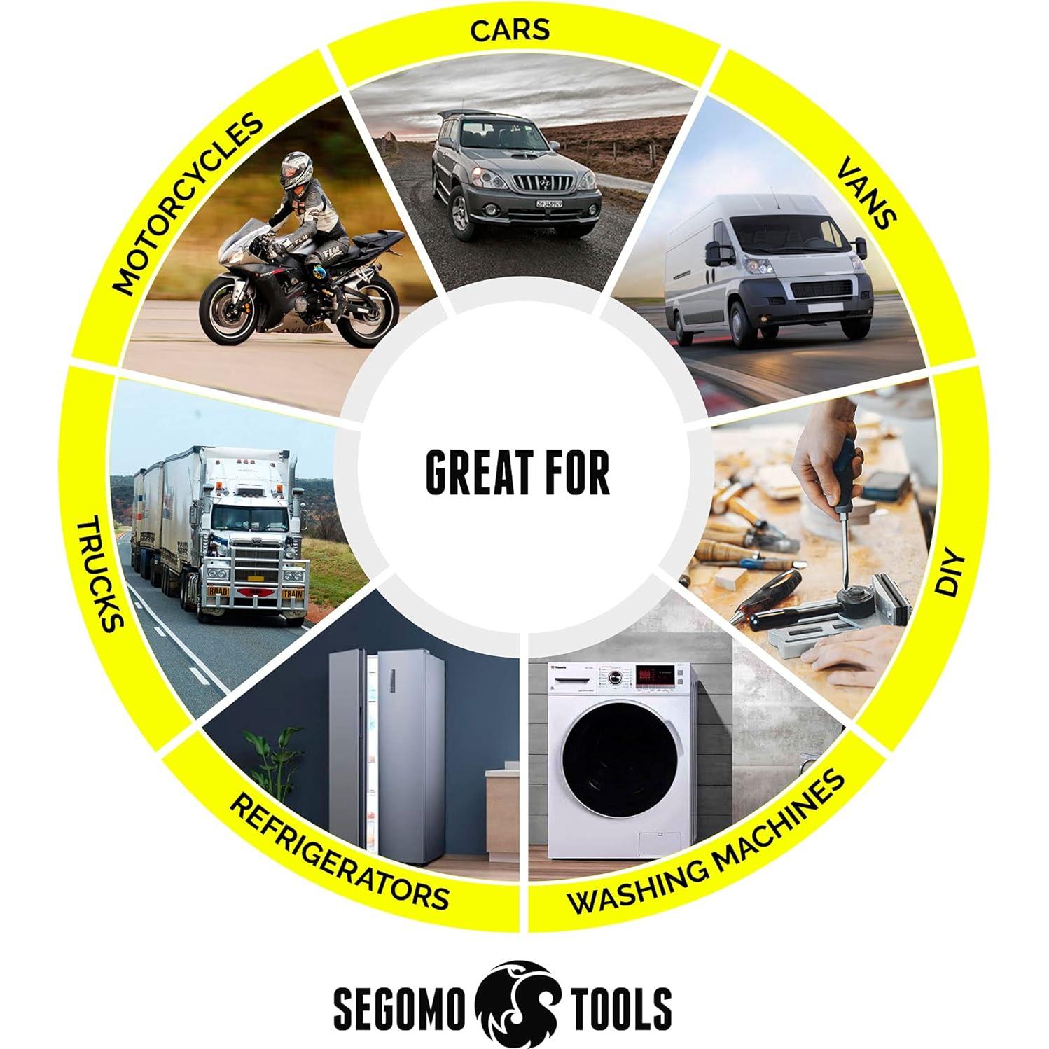 Kit de Reparación de Abolladuras 55 Piezas Segomo Tools