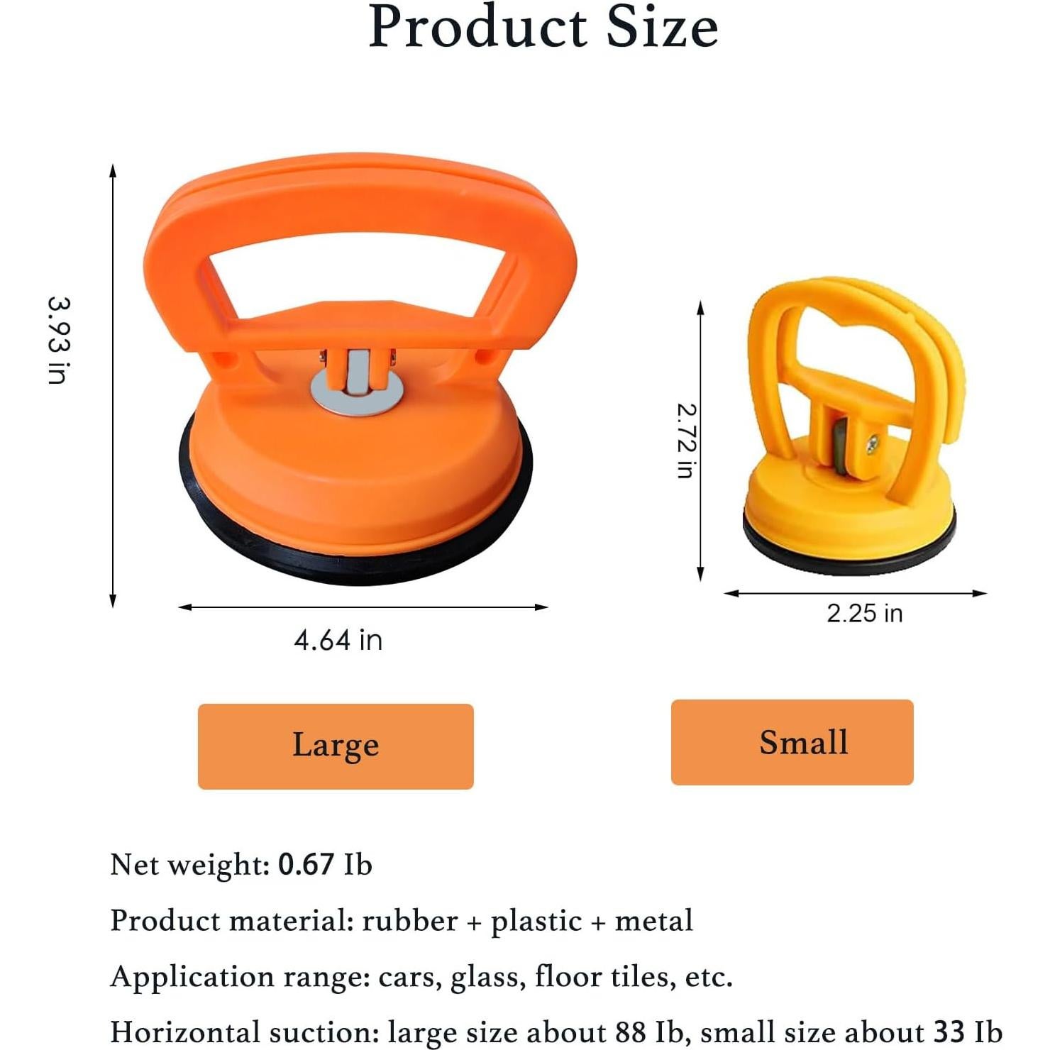 Ventosa de Alta Resistencia HBLiliang HB-03 - 3 Piezas 22.68 kg