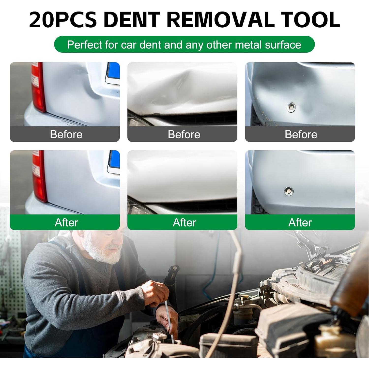 Kit de Eliminación de Abolladuras MR DIY TOOLS 20 Piezas