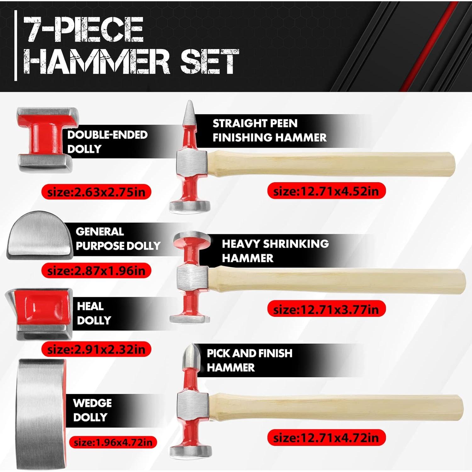 Kit de Herramientas de Reparación de Carrocería C&T 7 Piezas