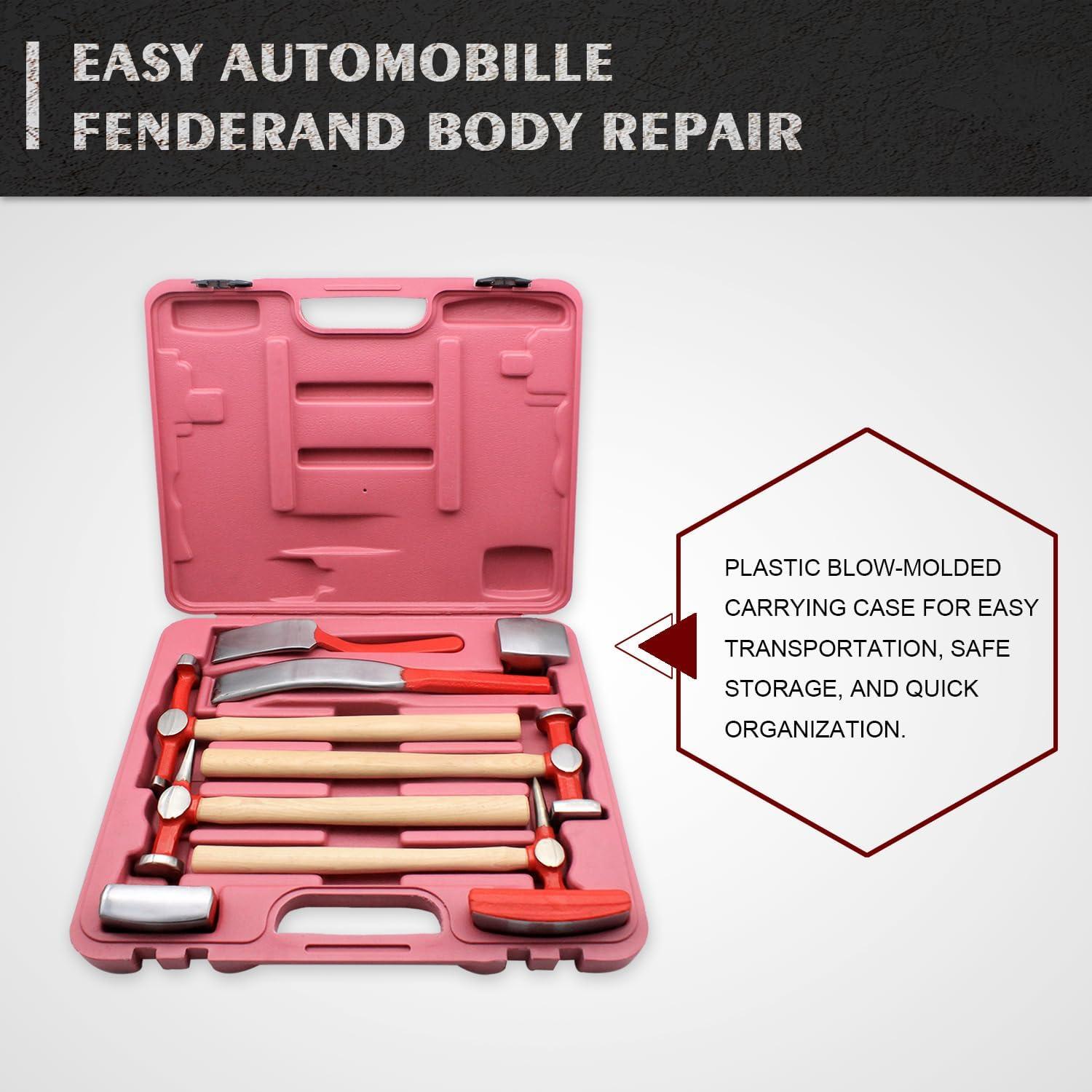 Juego de herramientas de carrocería PASBAS 9 piezas acero al carbono