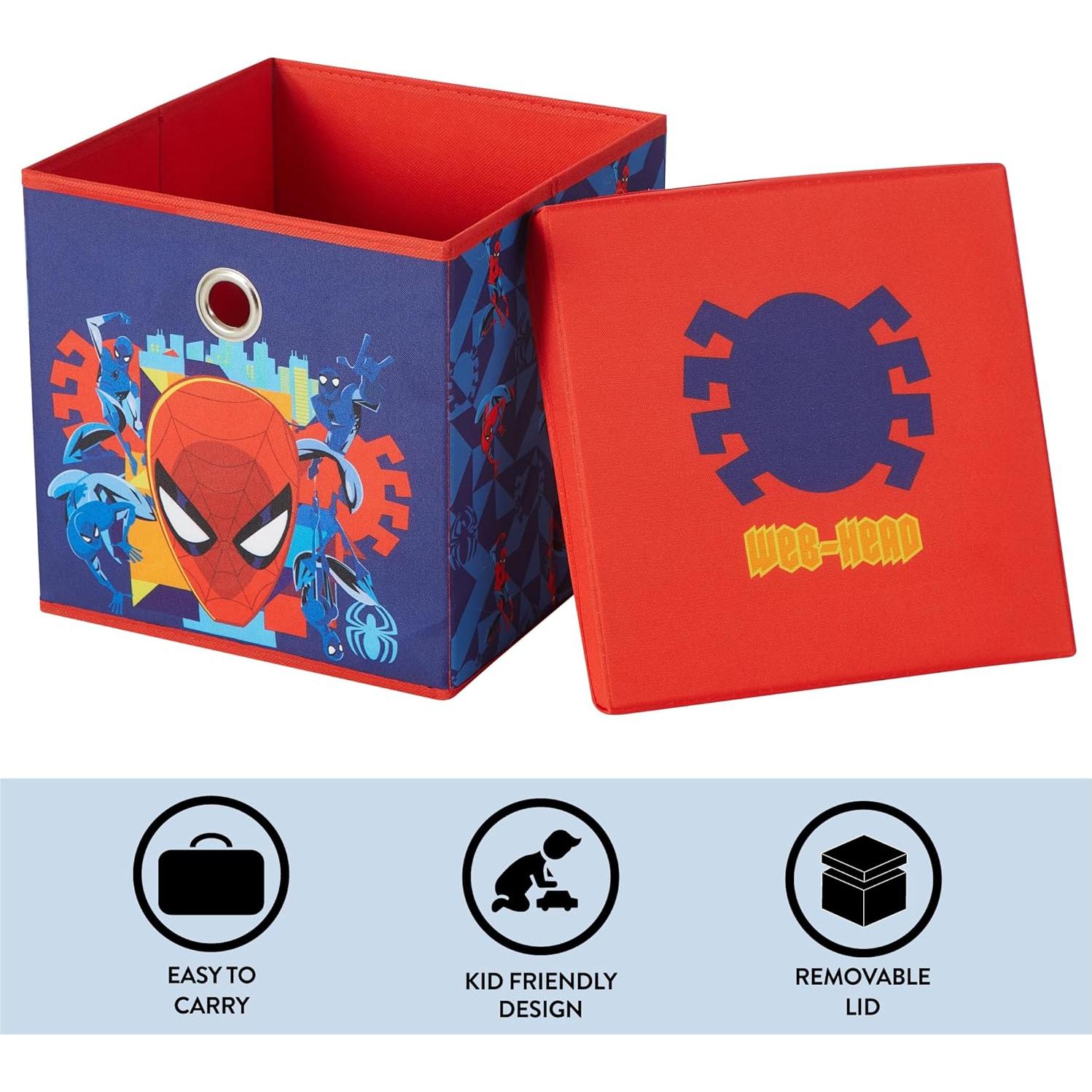 Cubo de Almacenamiento Plegable Idea Nuova Spiderman 25,4 cm