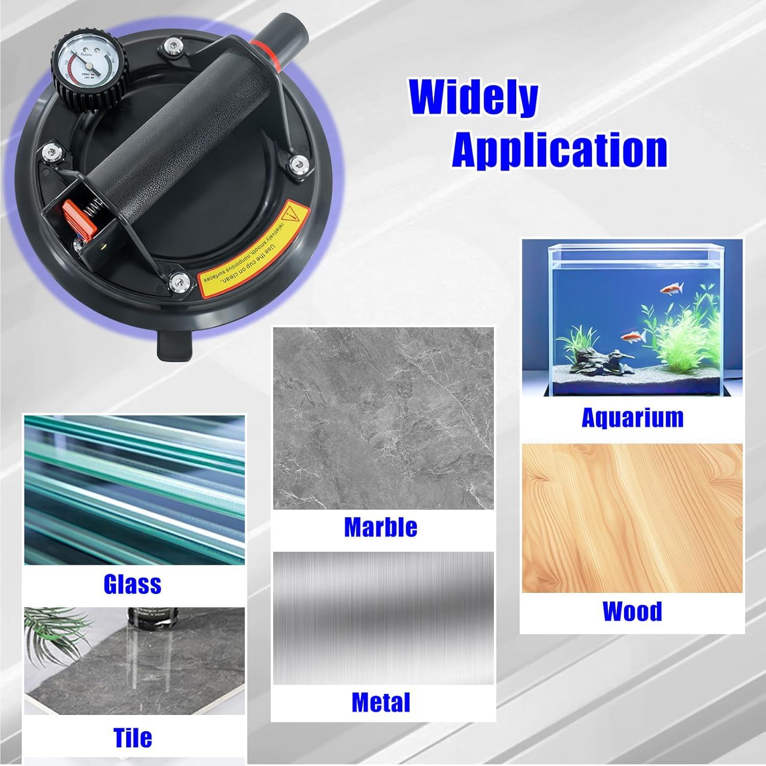 Paquete de 2 Ventosas de Vidrio BaoNeedy 20 cm Alta Resistencia