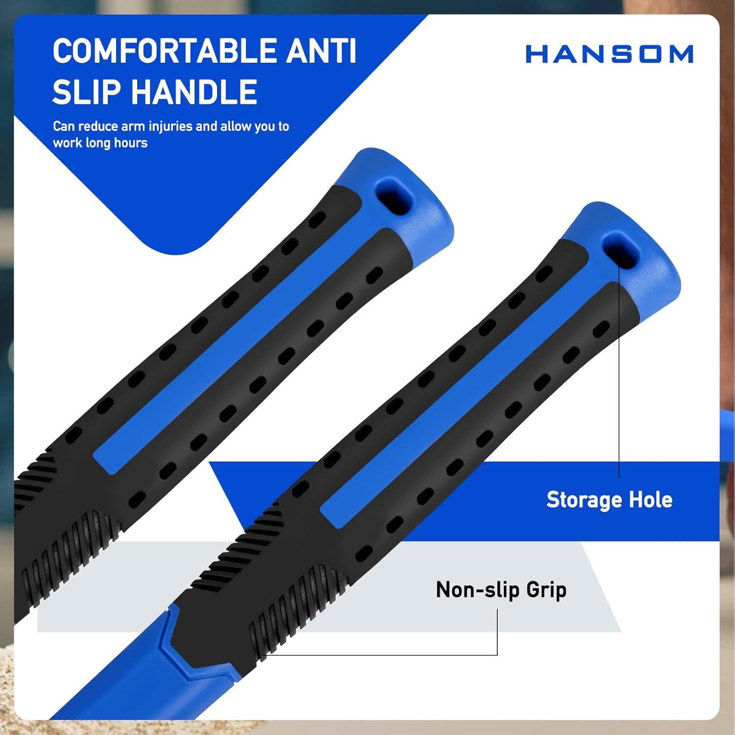 Juego de Martillos 5 Piezas HANSOM - Goma y Acero Ergonómico