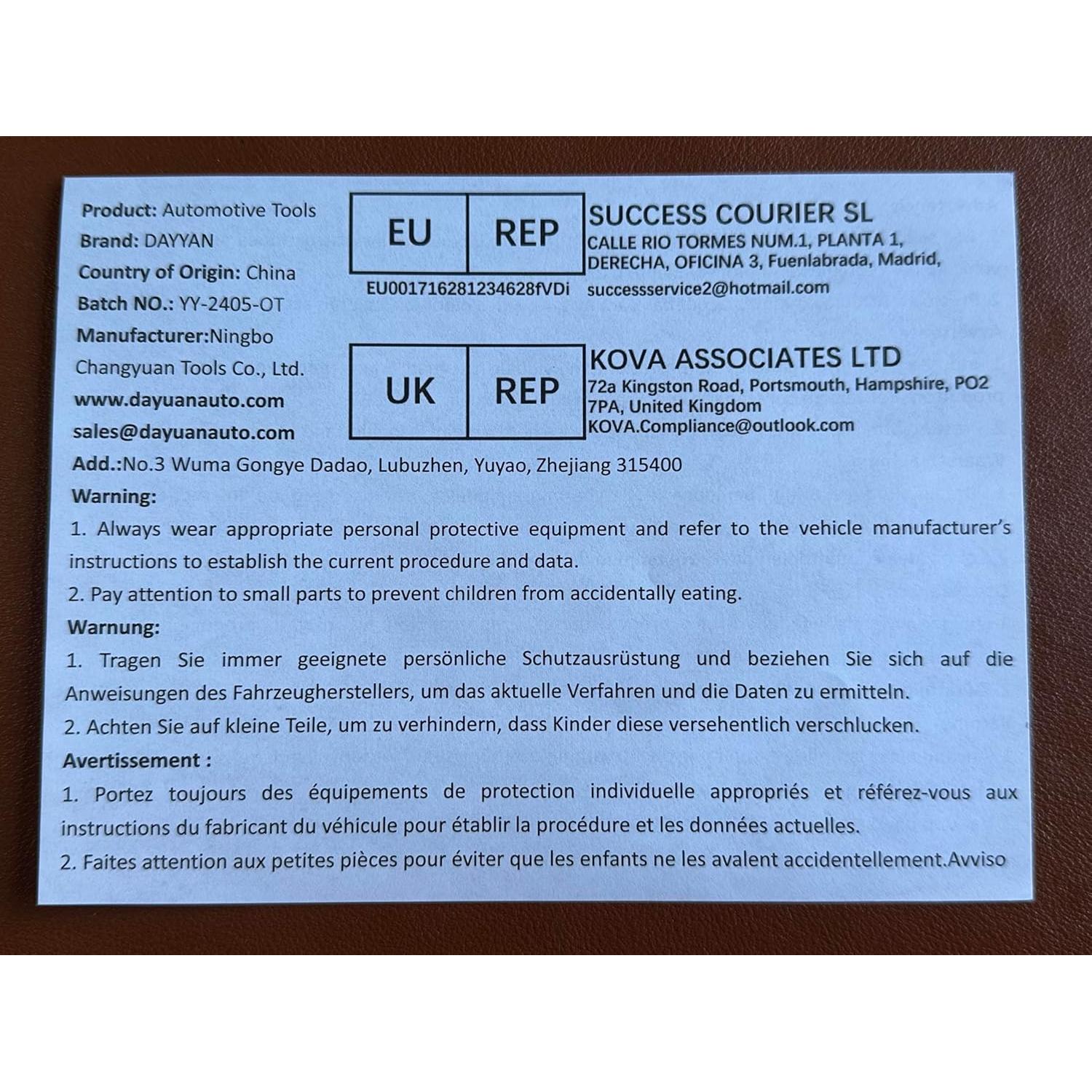 Kit de Herramientas de Reparación de Carrocería DAYUAN 7 Piezas