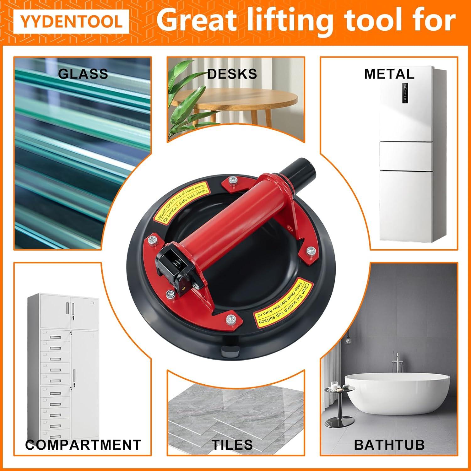 Ventosas de vidrio YYDENTOOL 8" alta resistencia 2 unidades