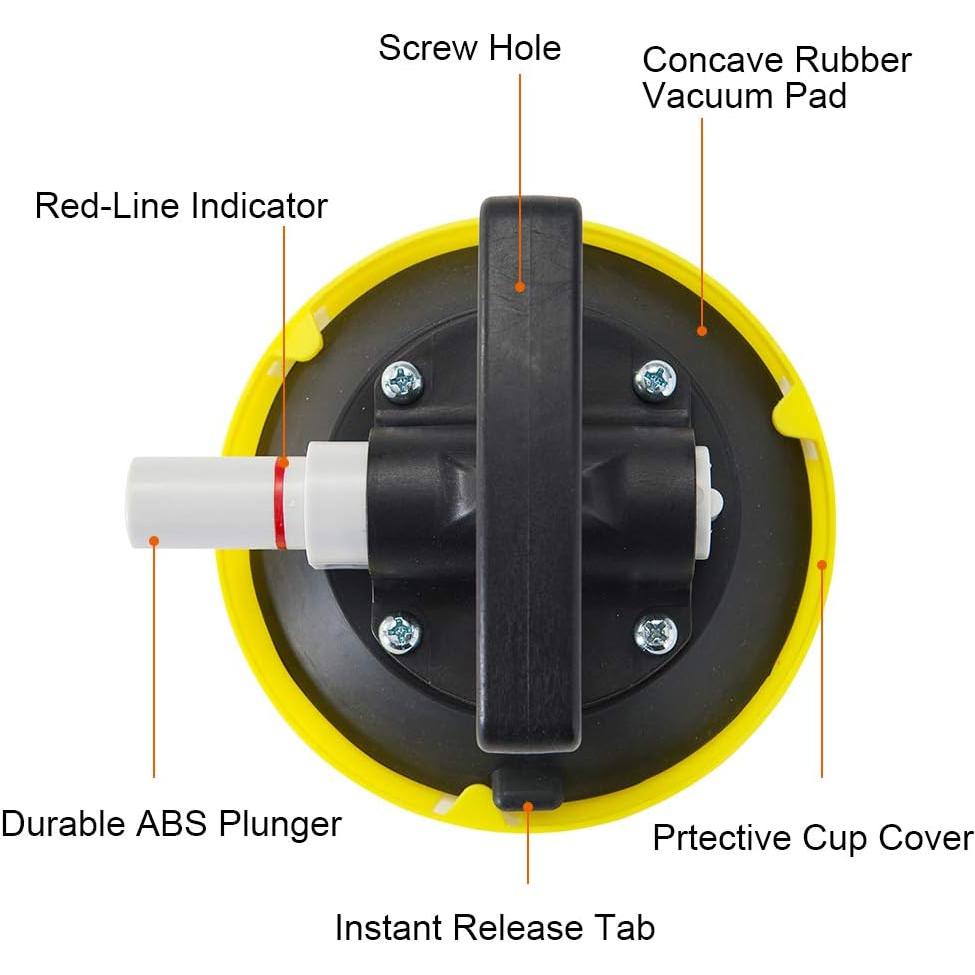 Bomba de Ventosa de Vidrio IMT T450 4.5" - Elevador de Carga 9.98 kg