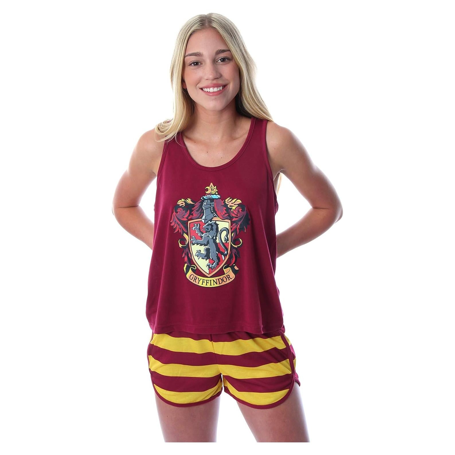 Pijama Harry Potter Mujeres Tank Top y Shorts Gryffindor