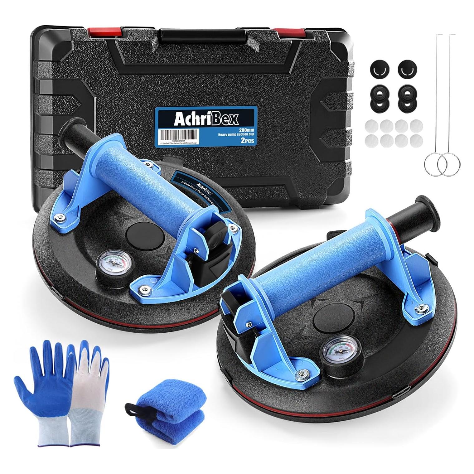 Ventosas de Alta Resistencia 20 cm - 2 Unidades con Manómetro