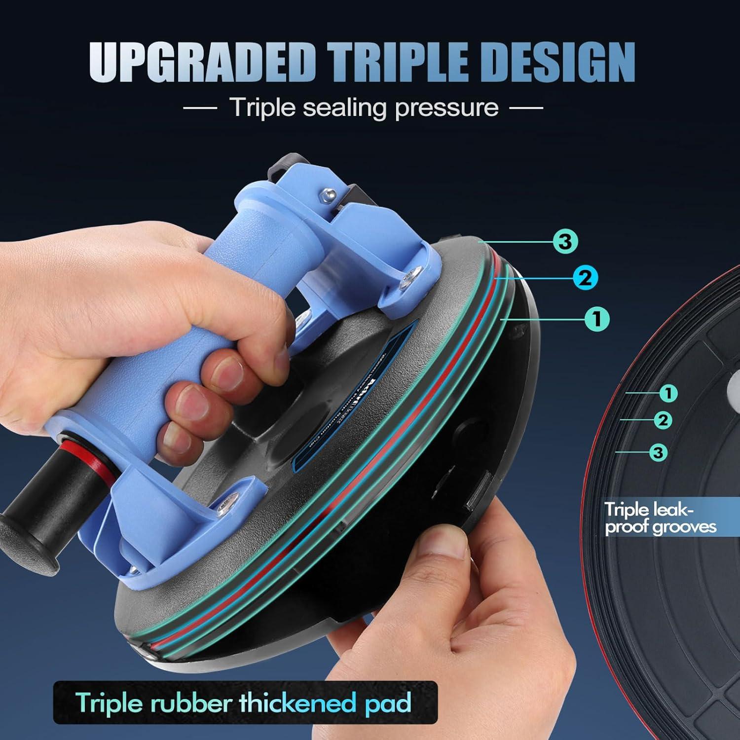 Ventosas de Alta Resistencia 20 cm - 2 Unidades con Manómetro