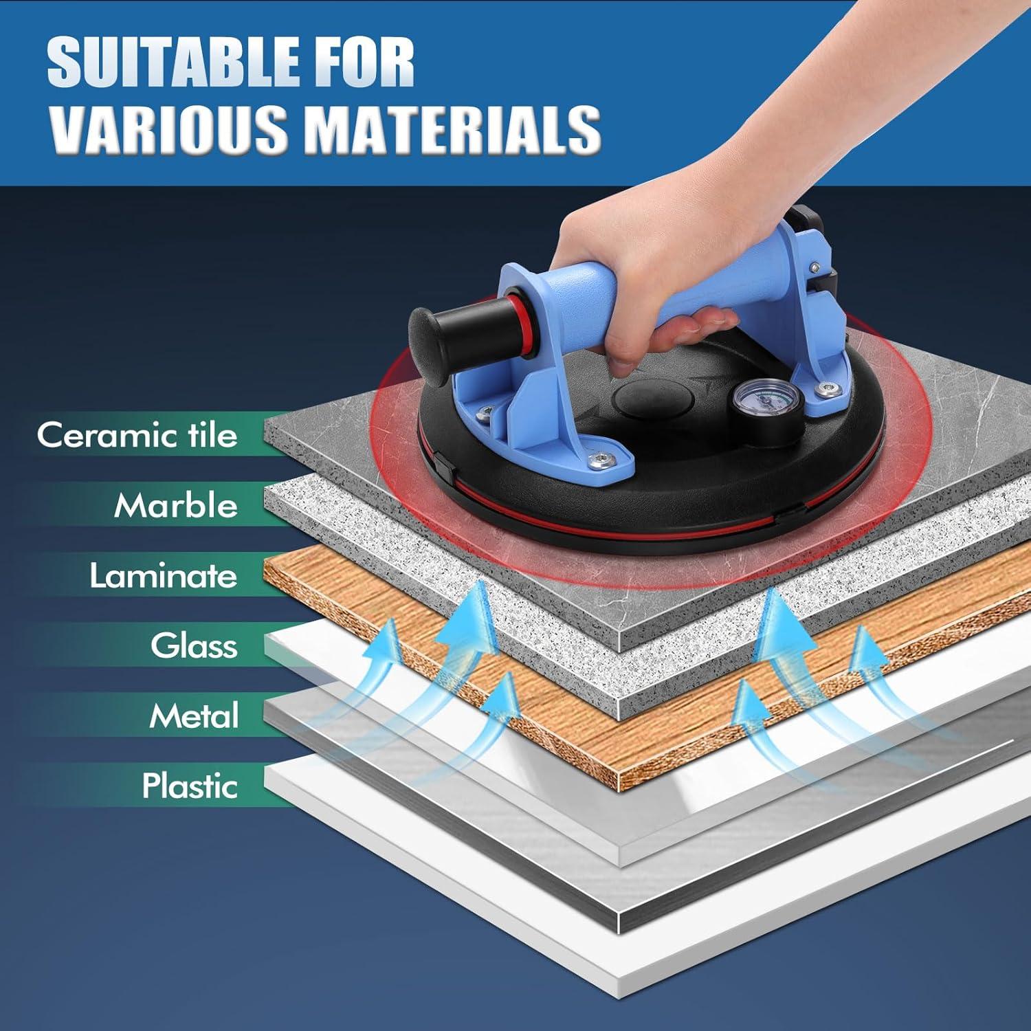 Ventosas de Alta Resistencia 20 cm - 2 Unidades con Manómetro