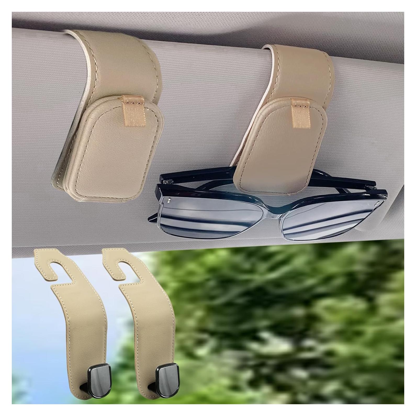 Soporte de Gafas de Sol y Ganchos Teoenix 2 Paquete Beige