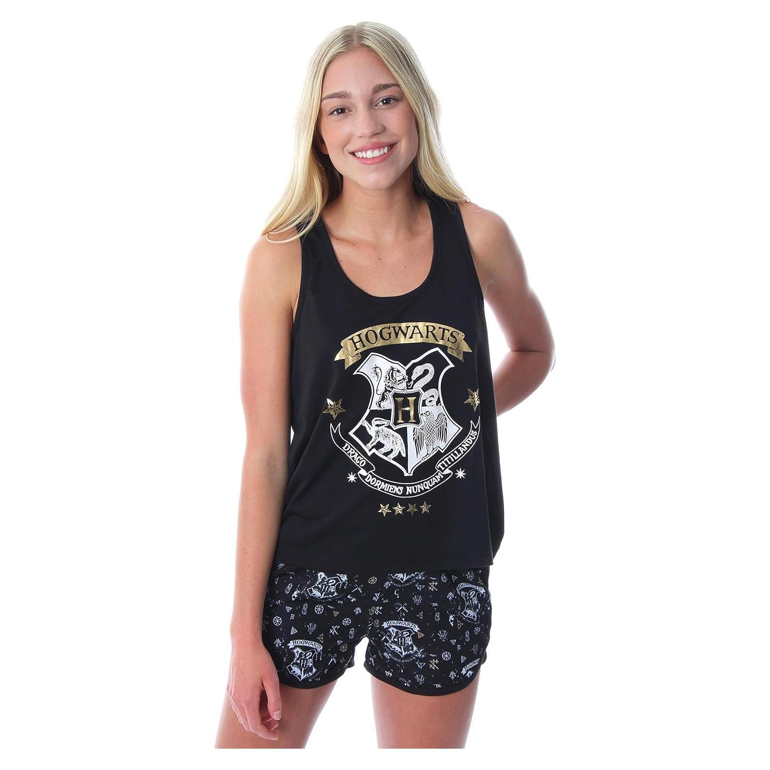 Pijama Corto Harry Potter Hogwarts Mujer - Intimo