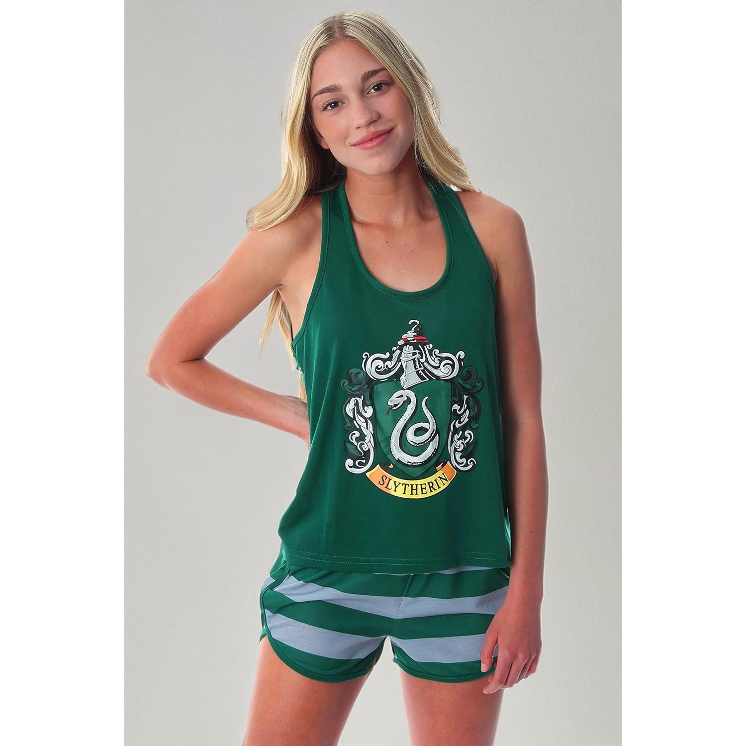Pijama de Tanque y Pantalones Cortos Harry Potter Slytherin