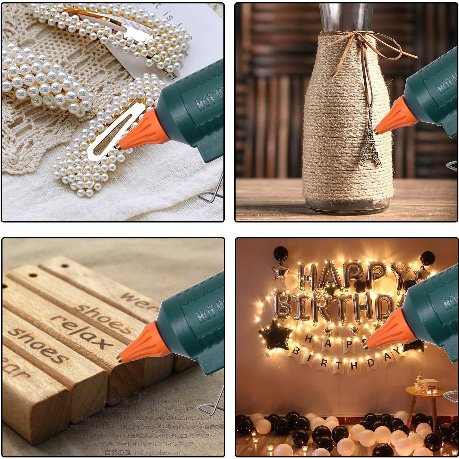 Pistola de Pegamento Caliente Boswell 150W con 6 Boquillas