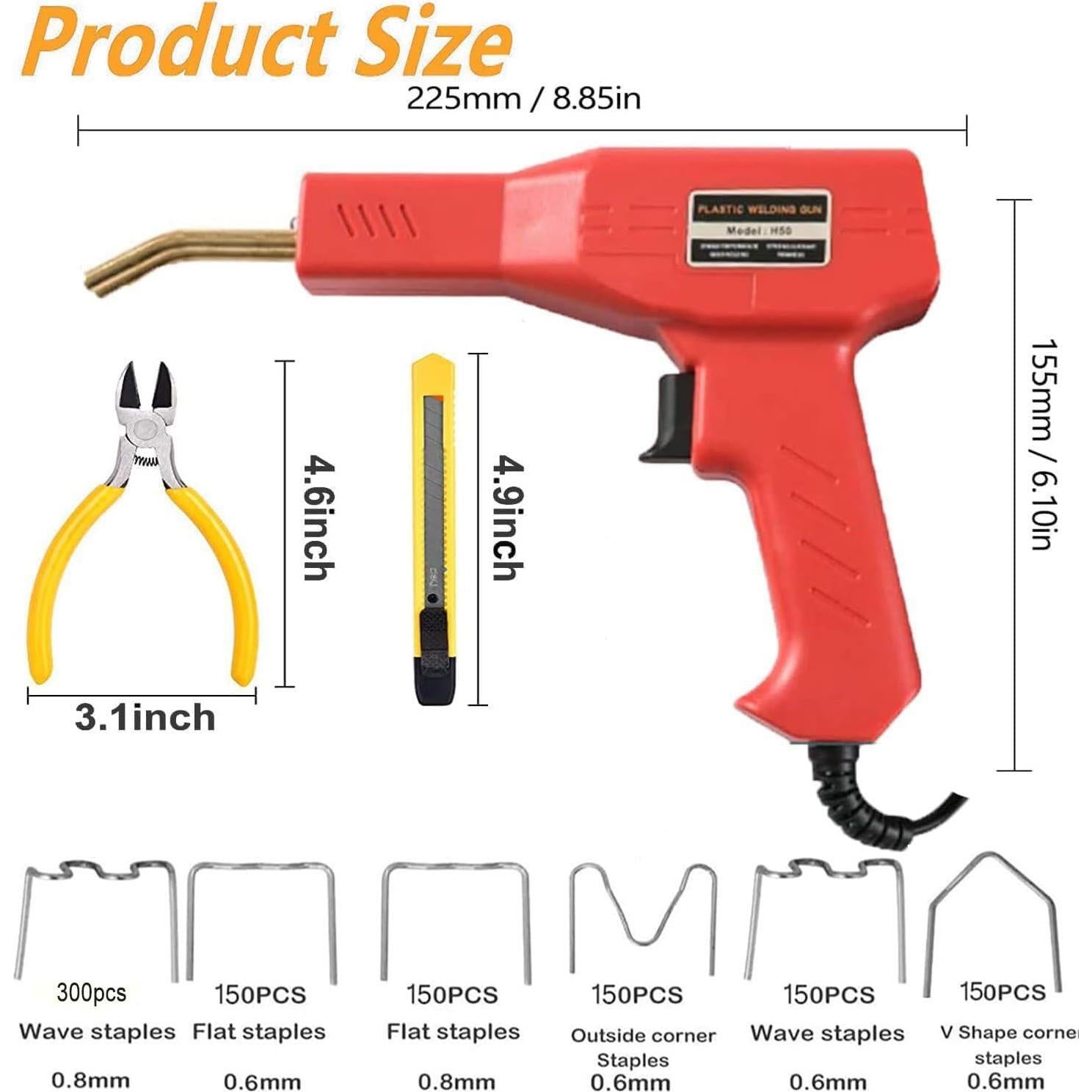 Kit de Reparación de Plástico Miotorio 50W con 1050 Grapas