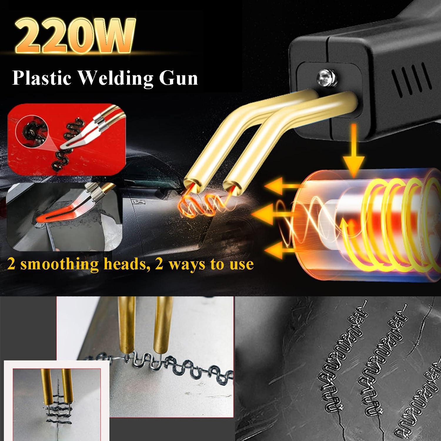 Soldador de Plástico VCTSELITY 220W con Kit de Reparación 1002PCS