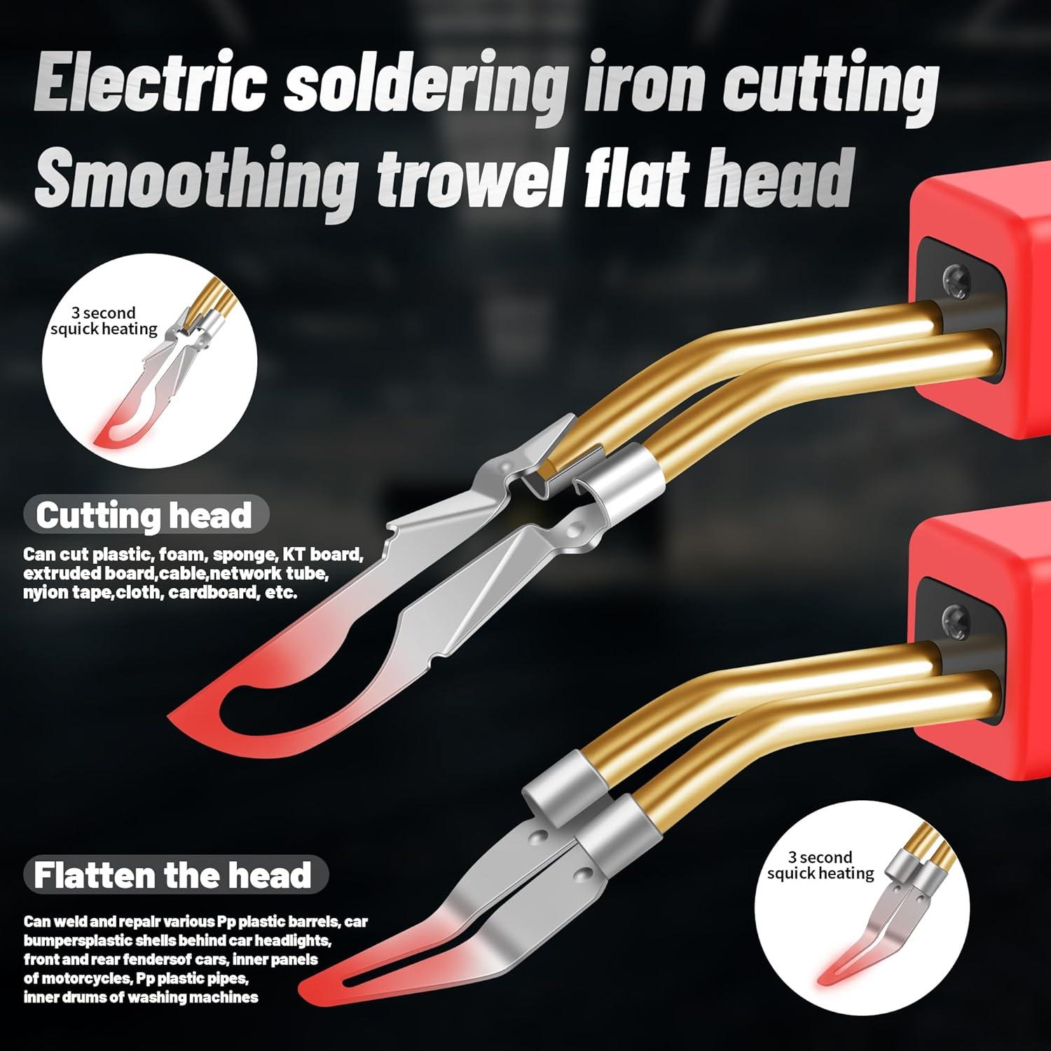 Soldador de Plástico VCTSELITY 220W con Kit de Reparación 1002PCS