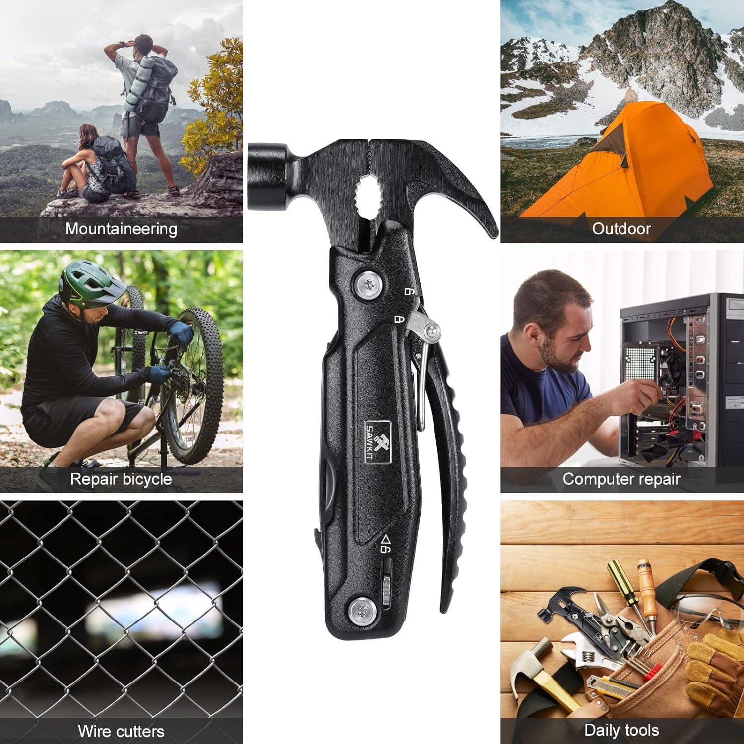 Martillo Multi-Herramienta 15 en 1 Sawkit Compacto Negro