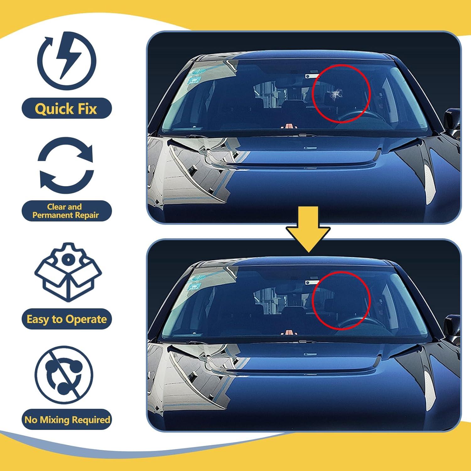 Kit de Reparación de Parabrisas LOCBONDSO para Chips y Grietas