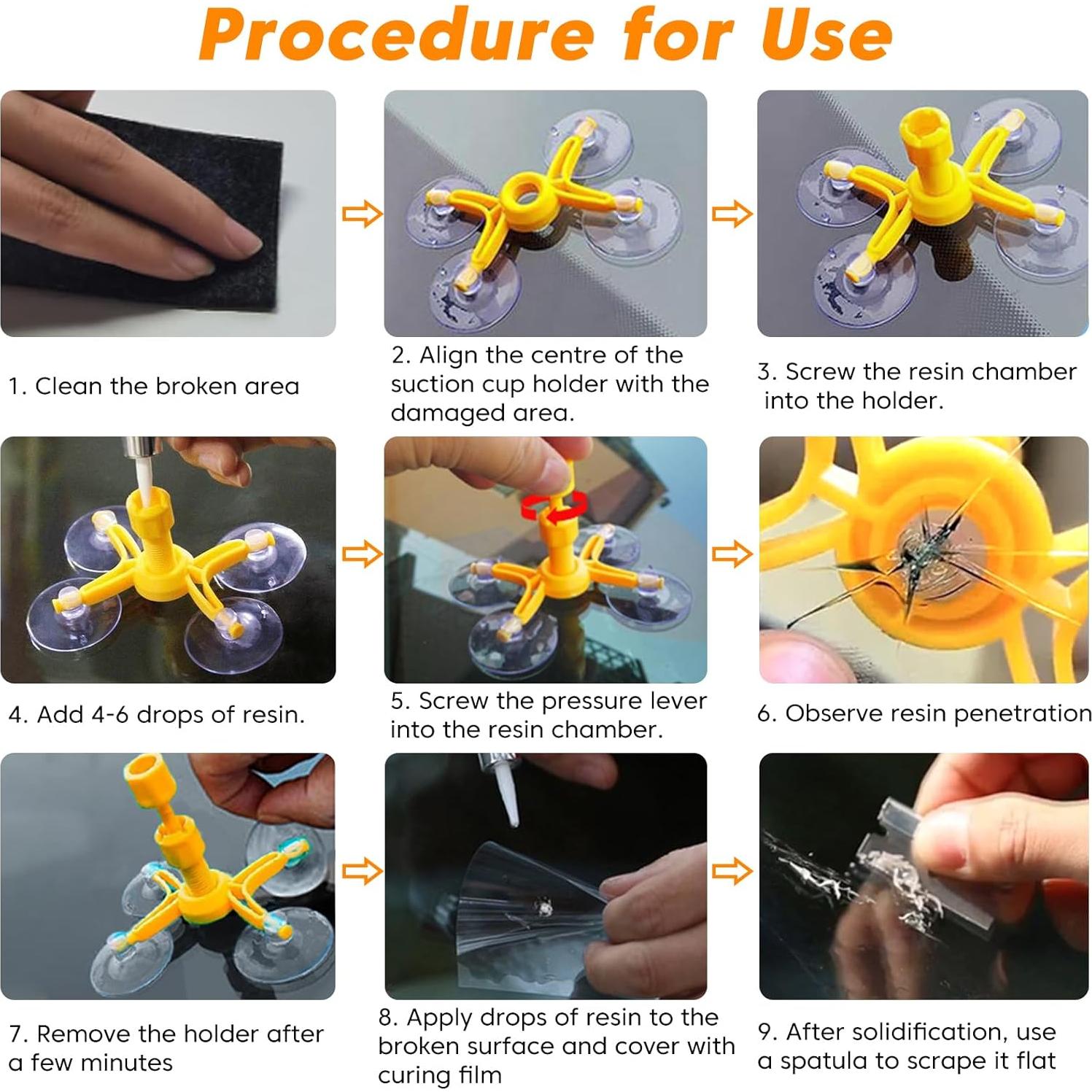 Kit de Reparación de Grietas en Parabrisas BSONEDO WRK-15004B