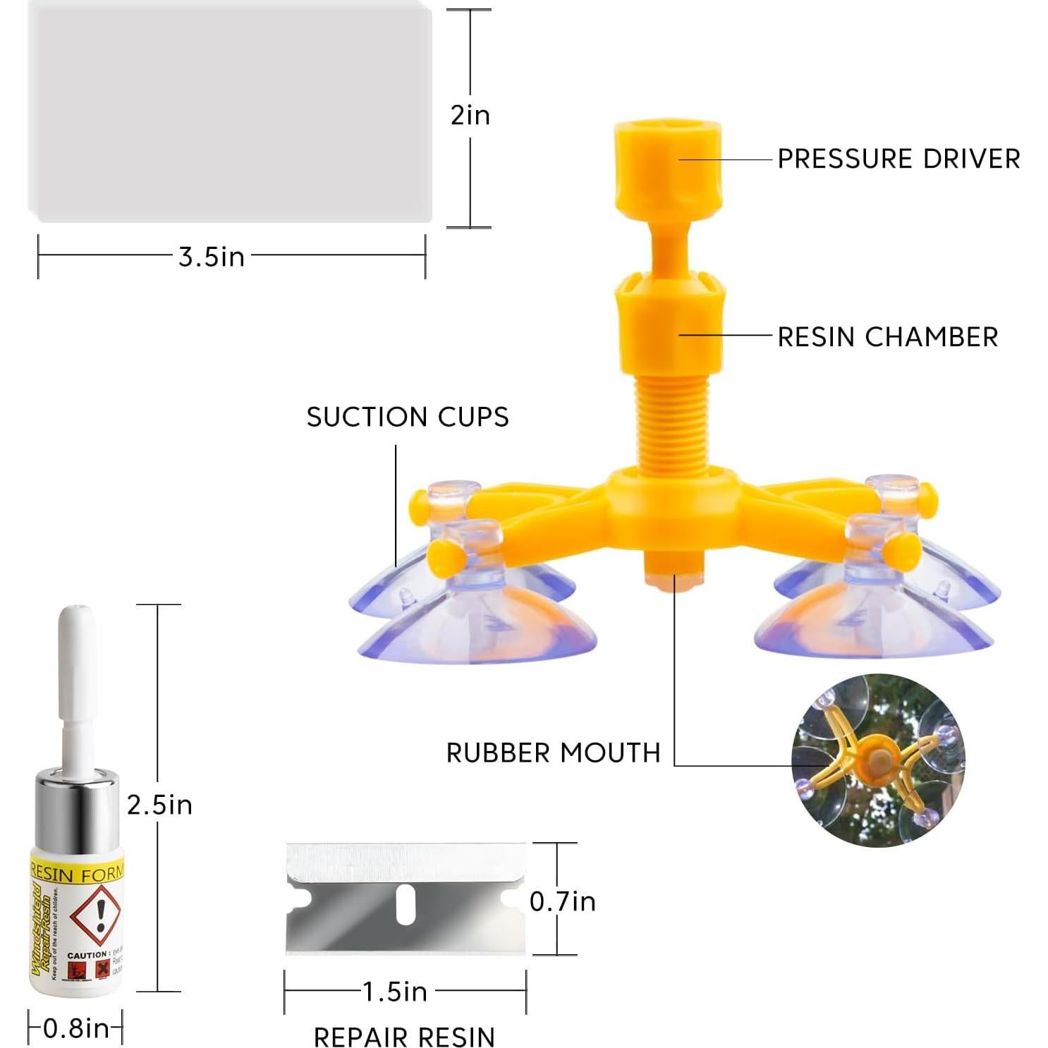 Kit de Reparación de Grietas en Parabrisas BSONEDO WRK-15004B